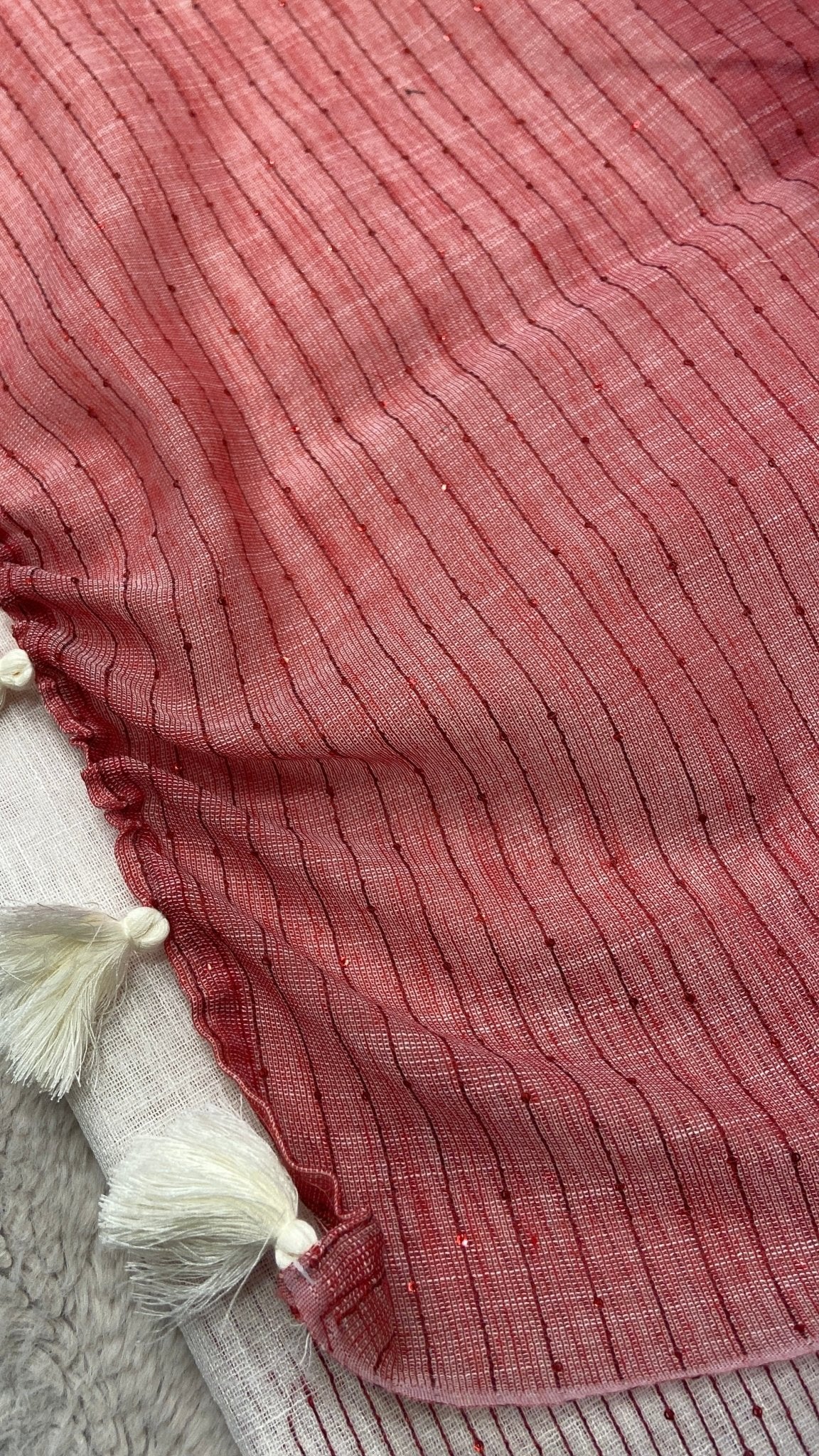 Premium Linen Saree🌸 - Kanjeevaram Silk Mandir