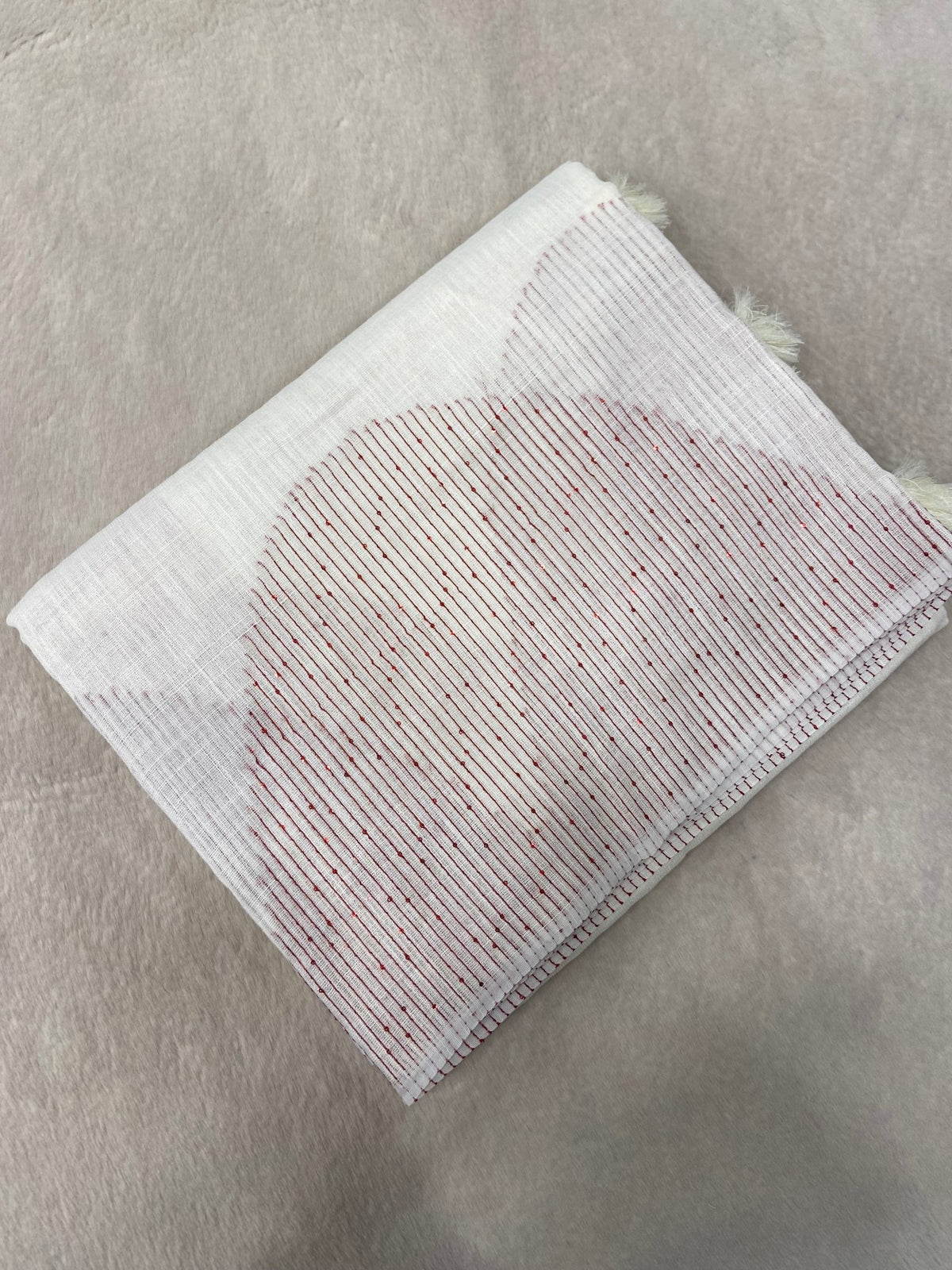 Premium Linen Saree🌸 - Kanjeevaram Silk Mandir