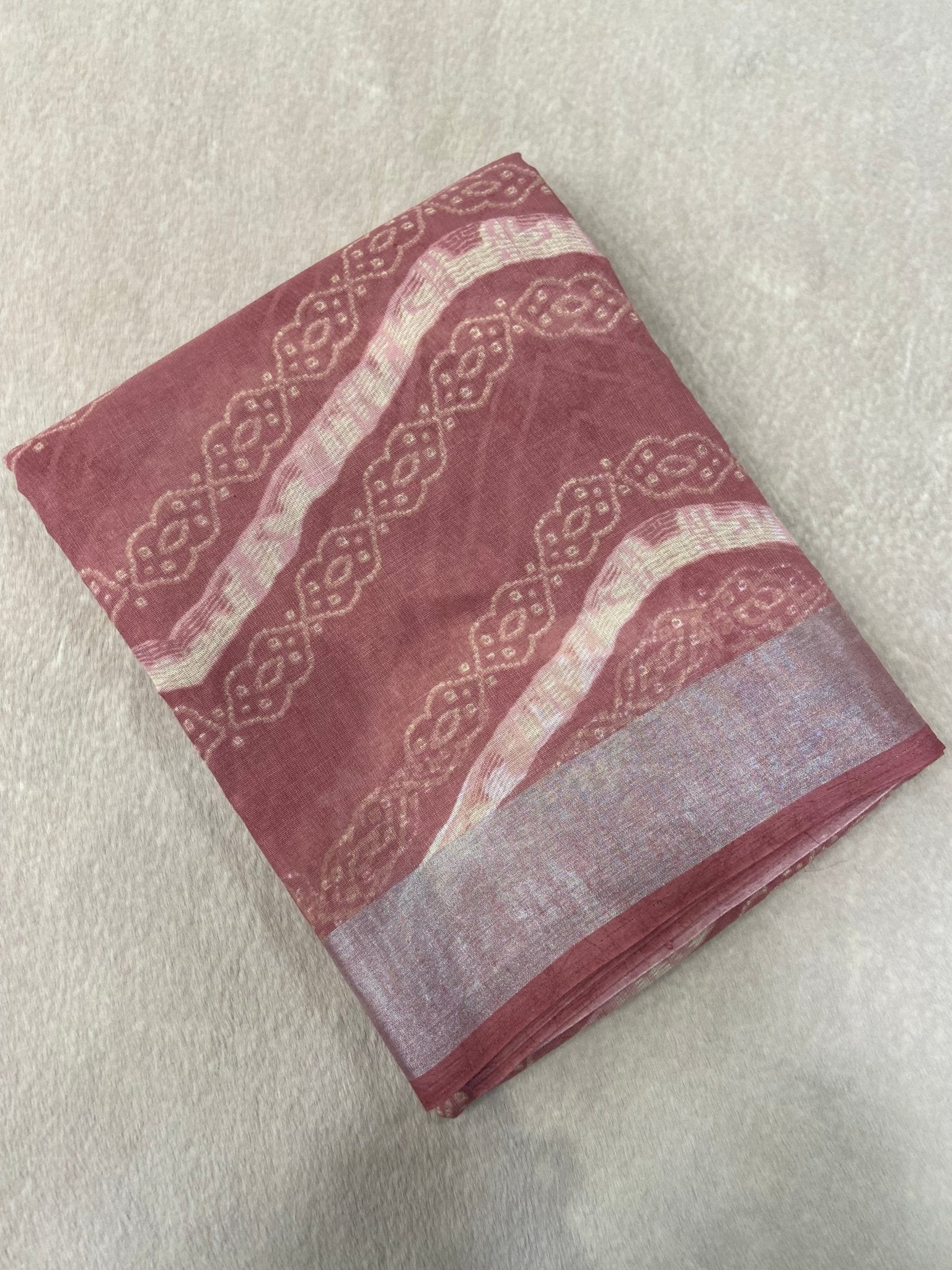 Premium Linen Saree - Kanjeevaram Silk Mandir