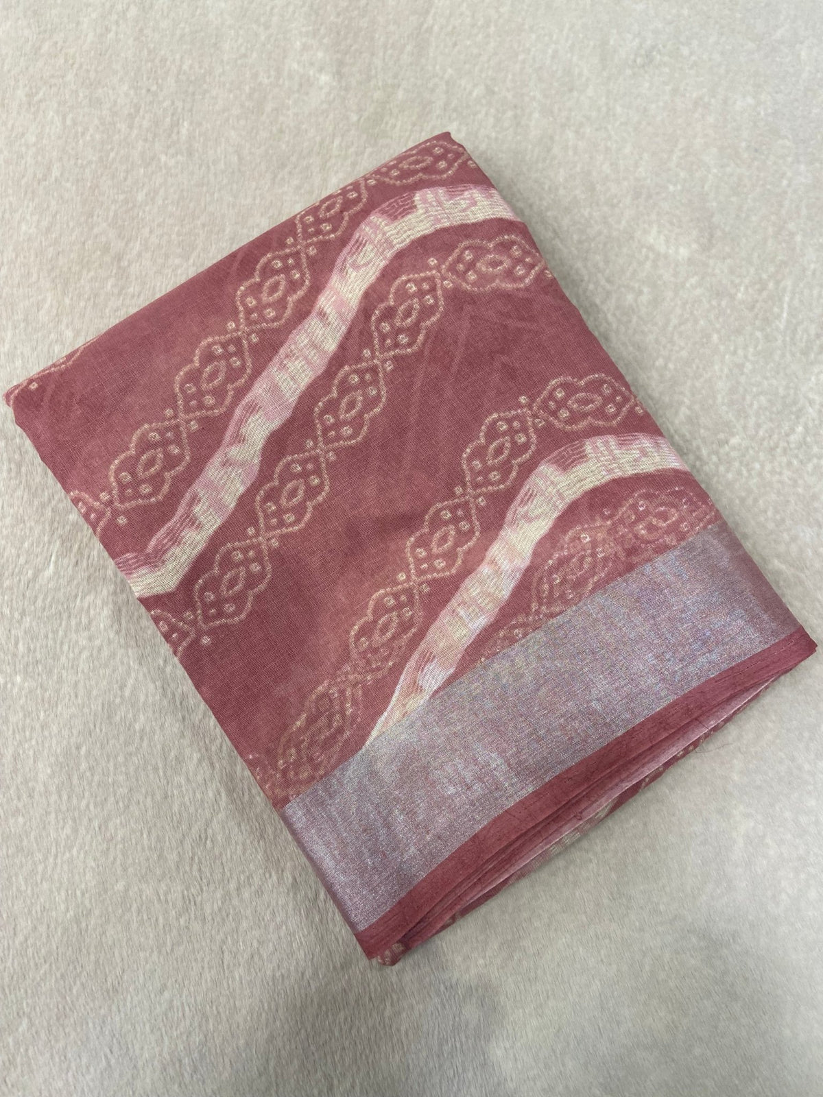 Premium Linen Saree - Kanjeevaram Silk Mandir