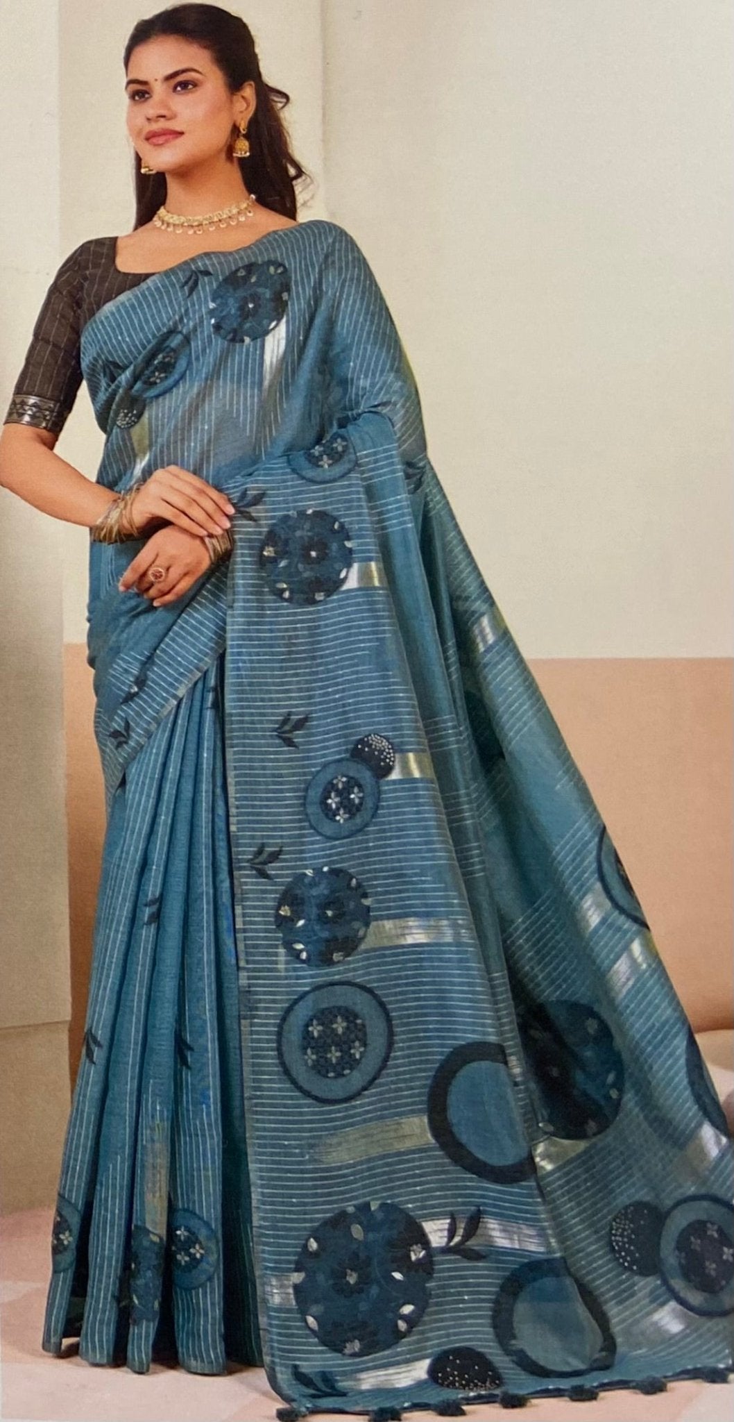 Premium Mal Cotton Saree - Kanjeevaram Silk Mandir