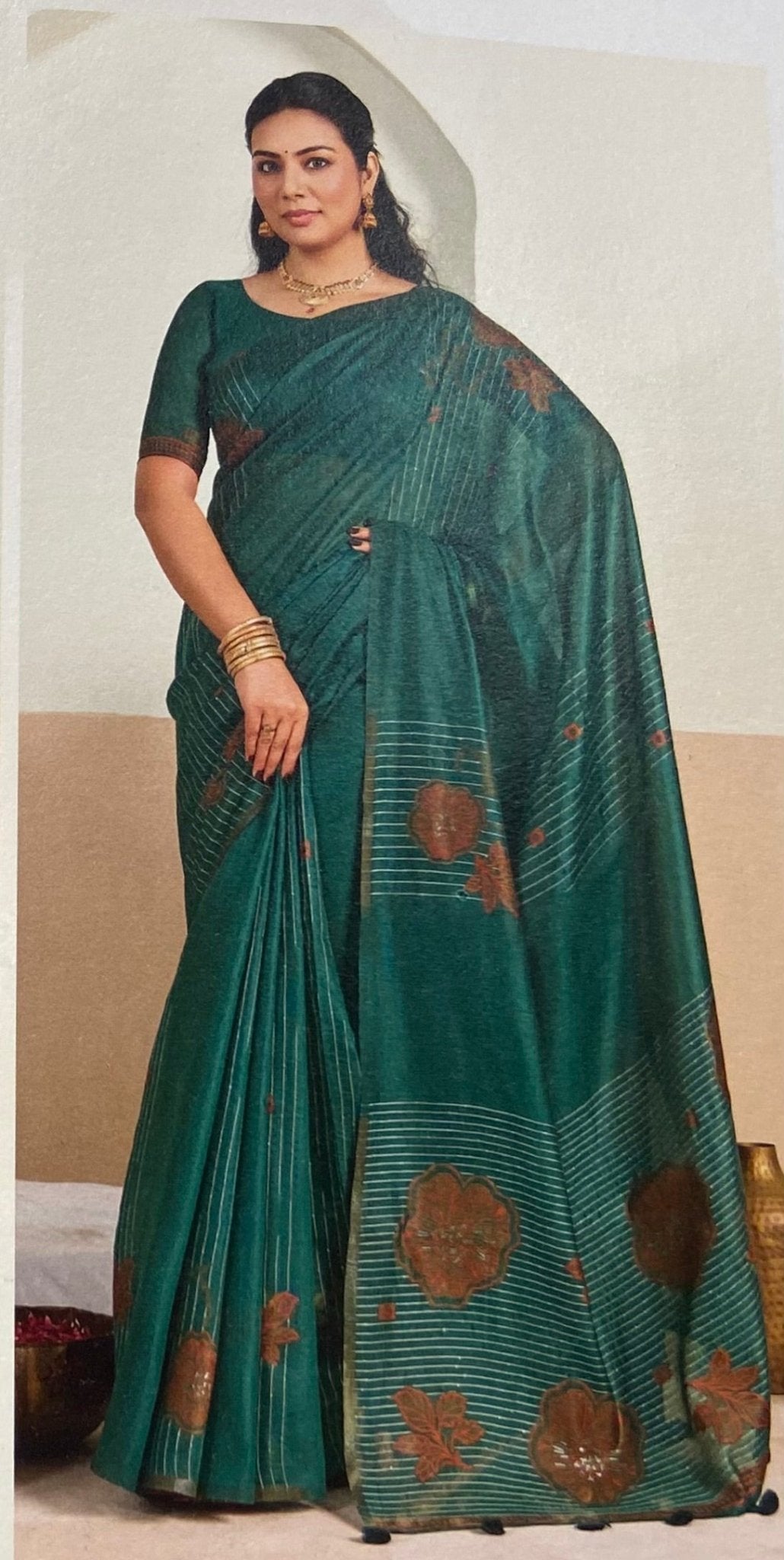 Premium Mal Cotton Saree - Kanjeevaram Silk Mandir