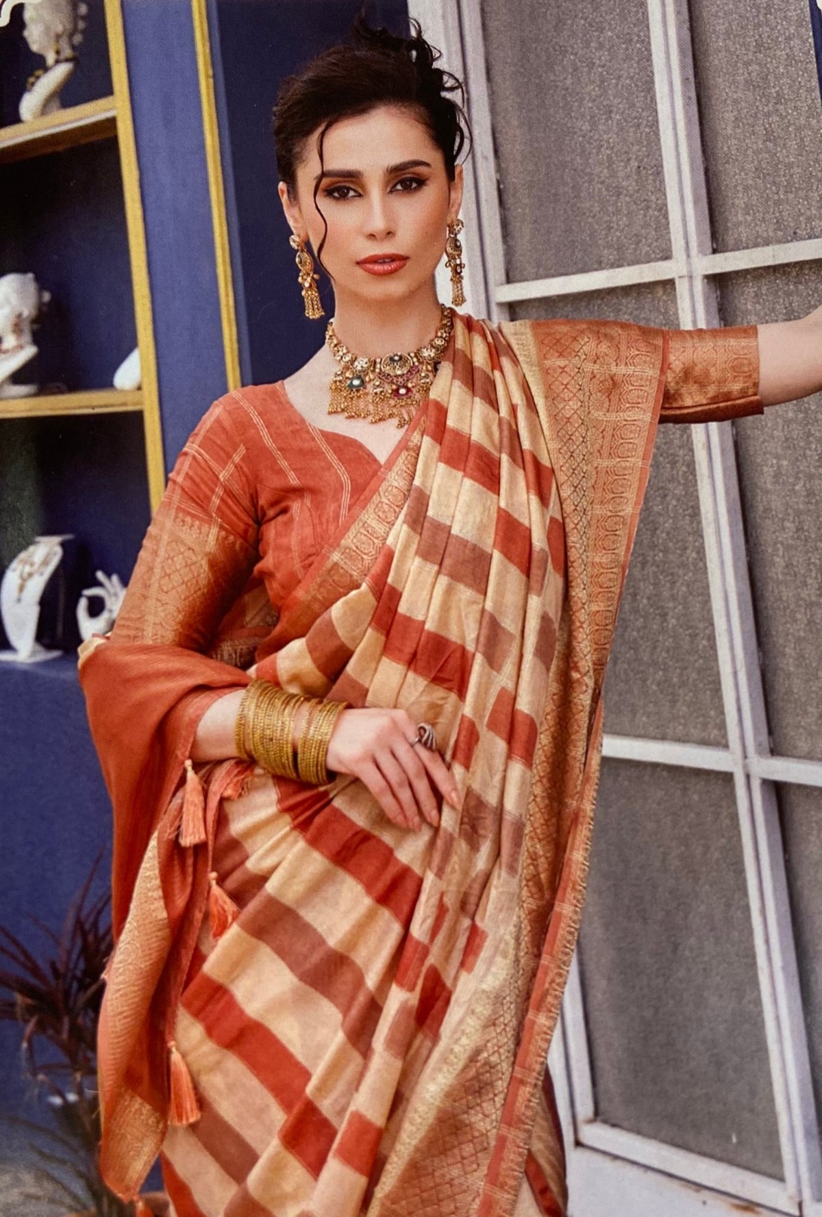 Premium Mashru Silk Saree - Kanjeevaram Silk Mandir