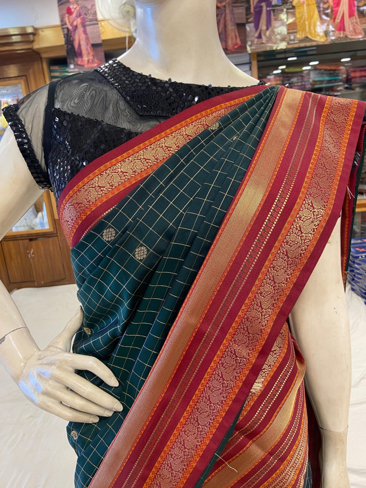 Premium Mini Kanchi Silk Saree💚 - Kanjeevaram Silk Mandir