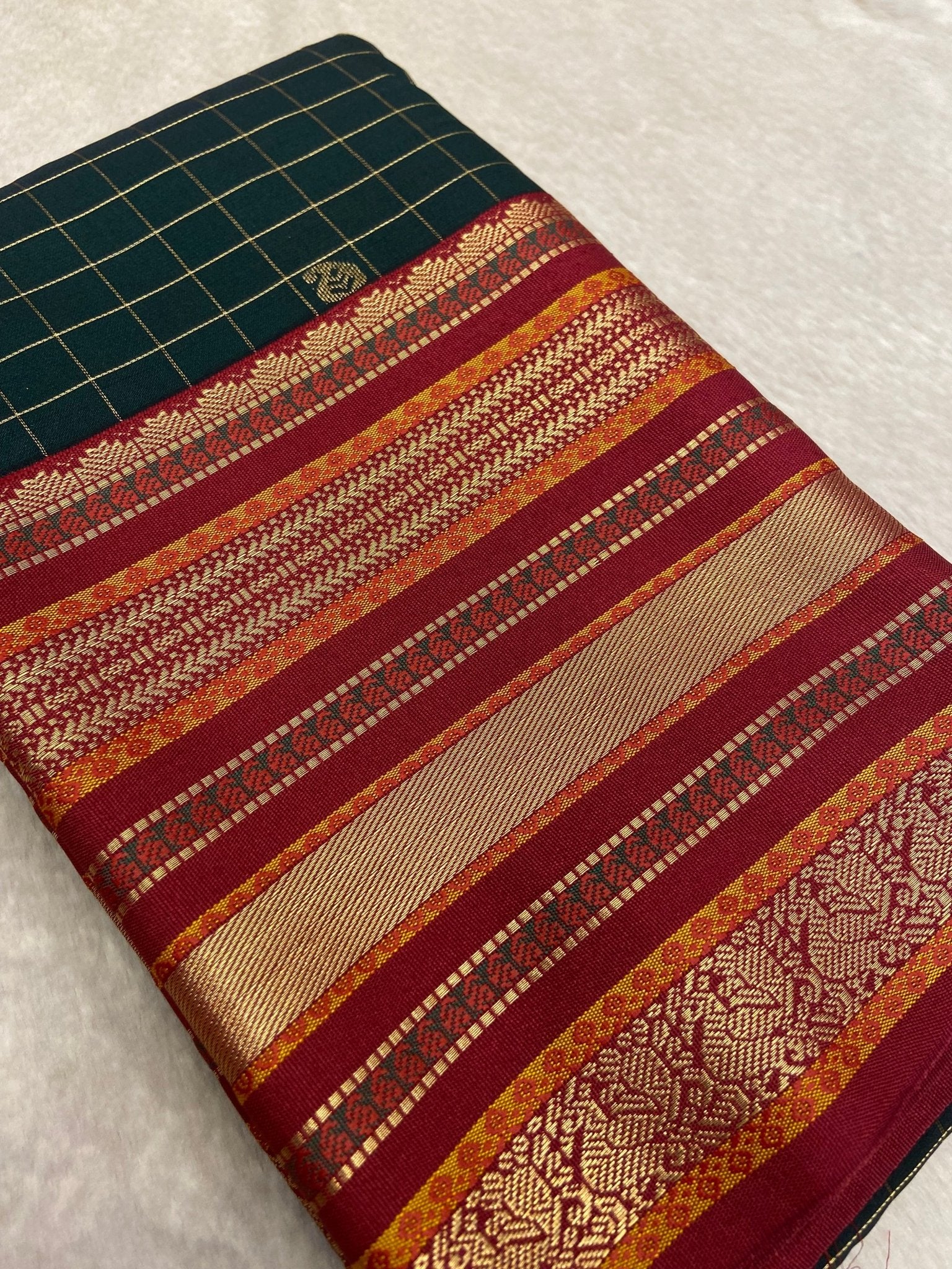 Premium Mini Kanchi Silk Saree💚 - Kanjeevaram Silk Mandir