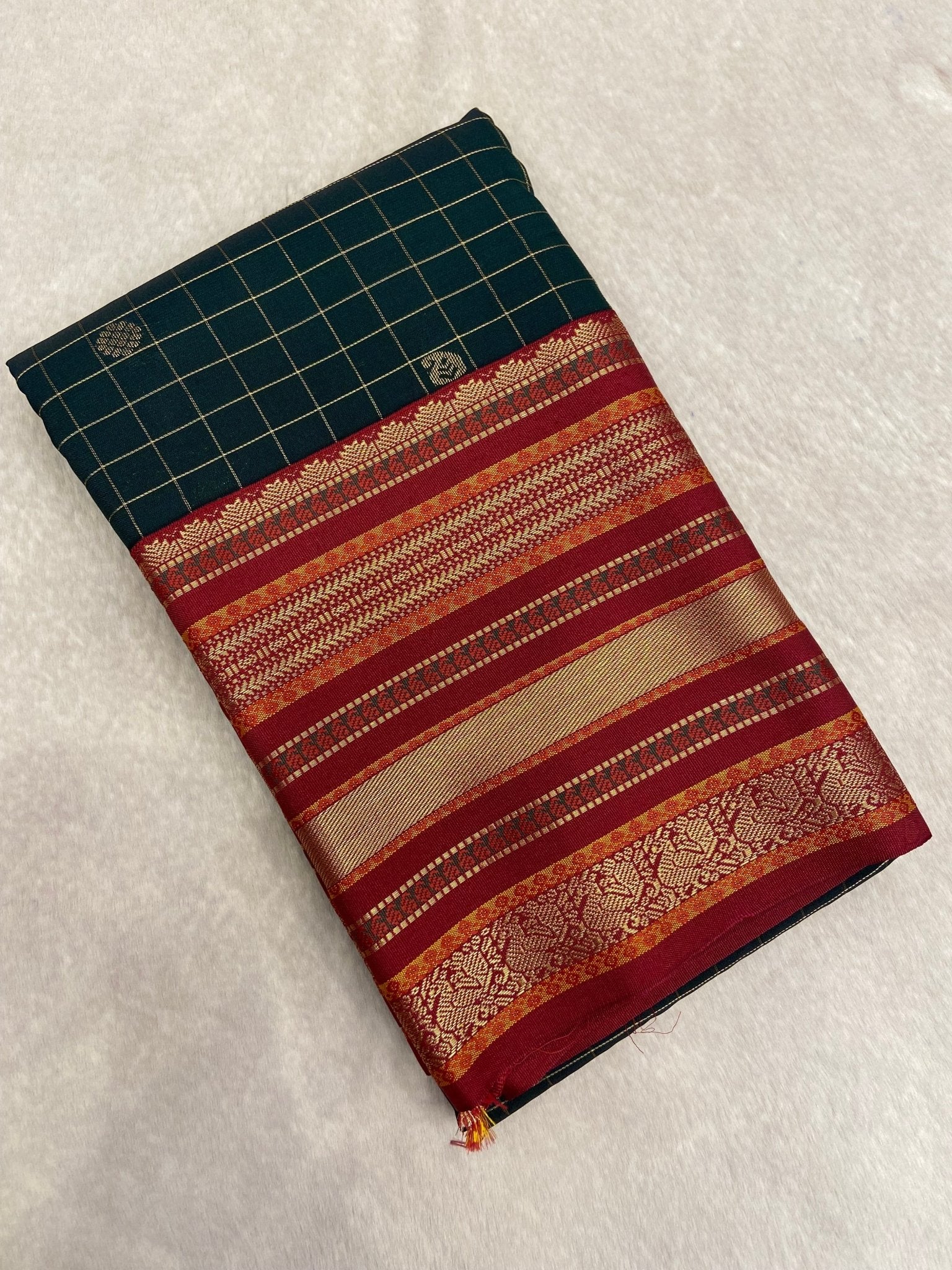 Premium Mini Kanchi Silk Saree💚 - Kanjeevaram Silk Mandir