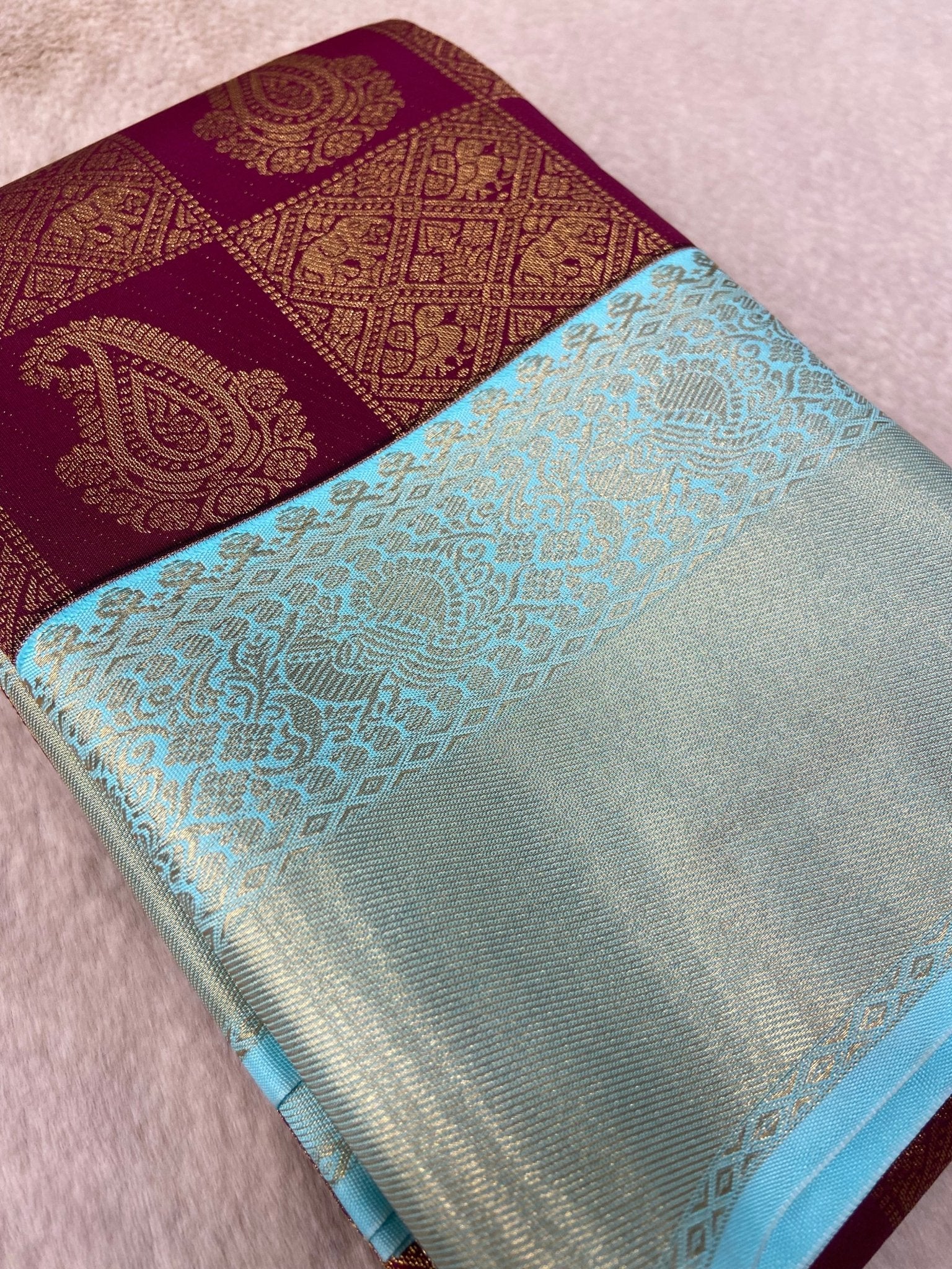 Premium Mini Kanchi Silk Saree - Kanjeevaram Silk Mandir
