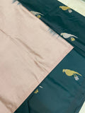 Premium Mini Kanchi Soft Silk Saree (Dark💚) - Kanjeevaram Silk Mandir