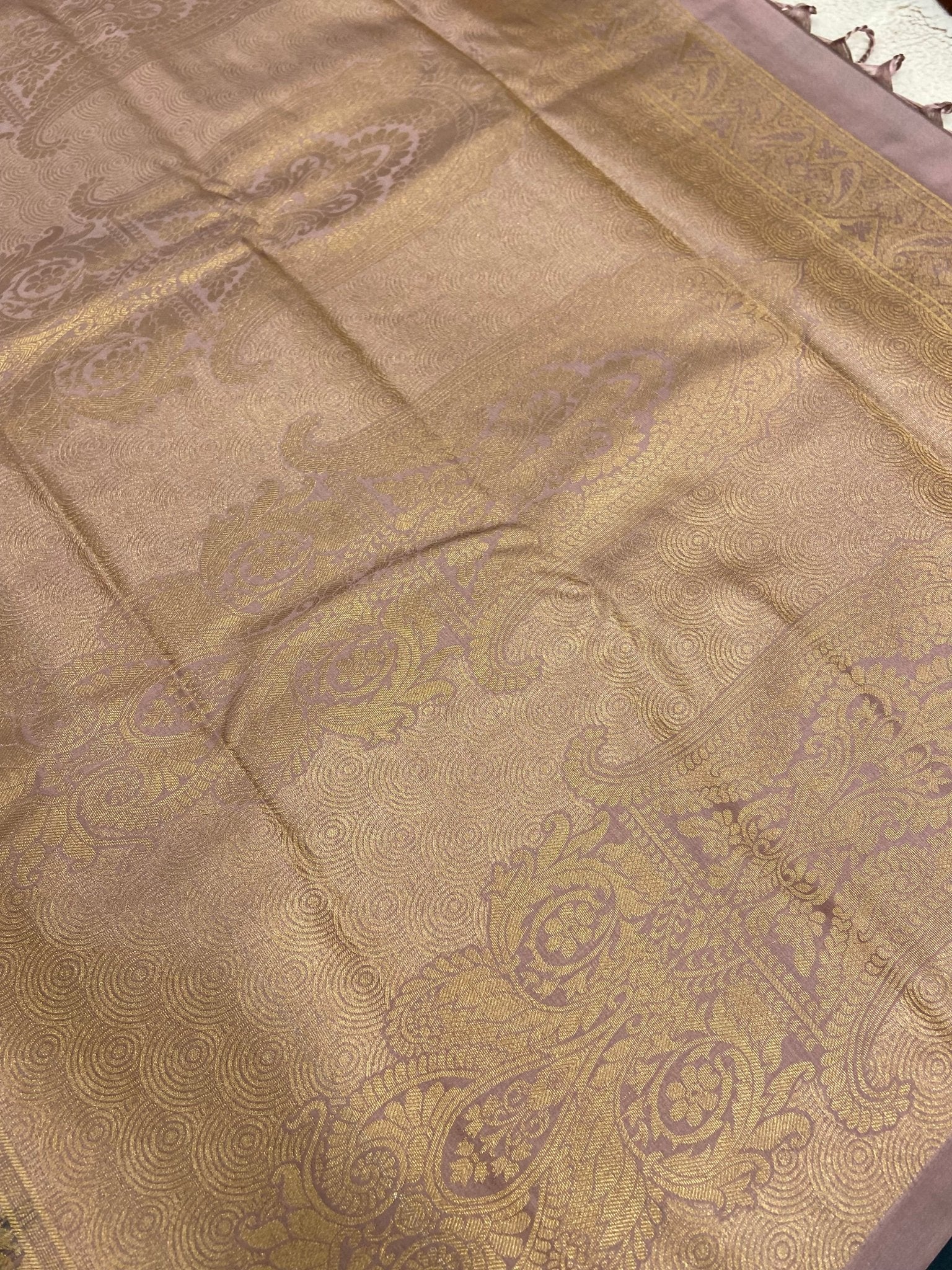 Premium Mini Kanchi Soft Silk Saree (Dark💚) - Kanjeevaram Silk Mandir