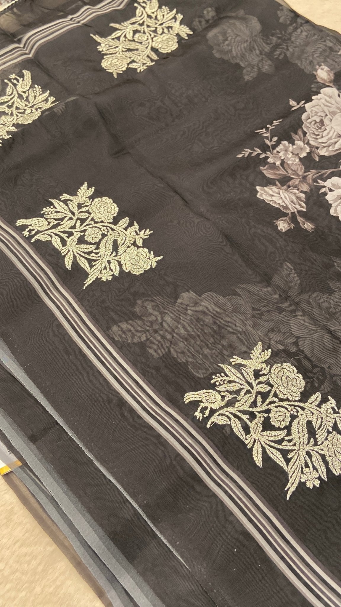 Premium Organza Saree - Kanjeevaram Silk Mandir