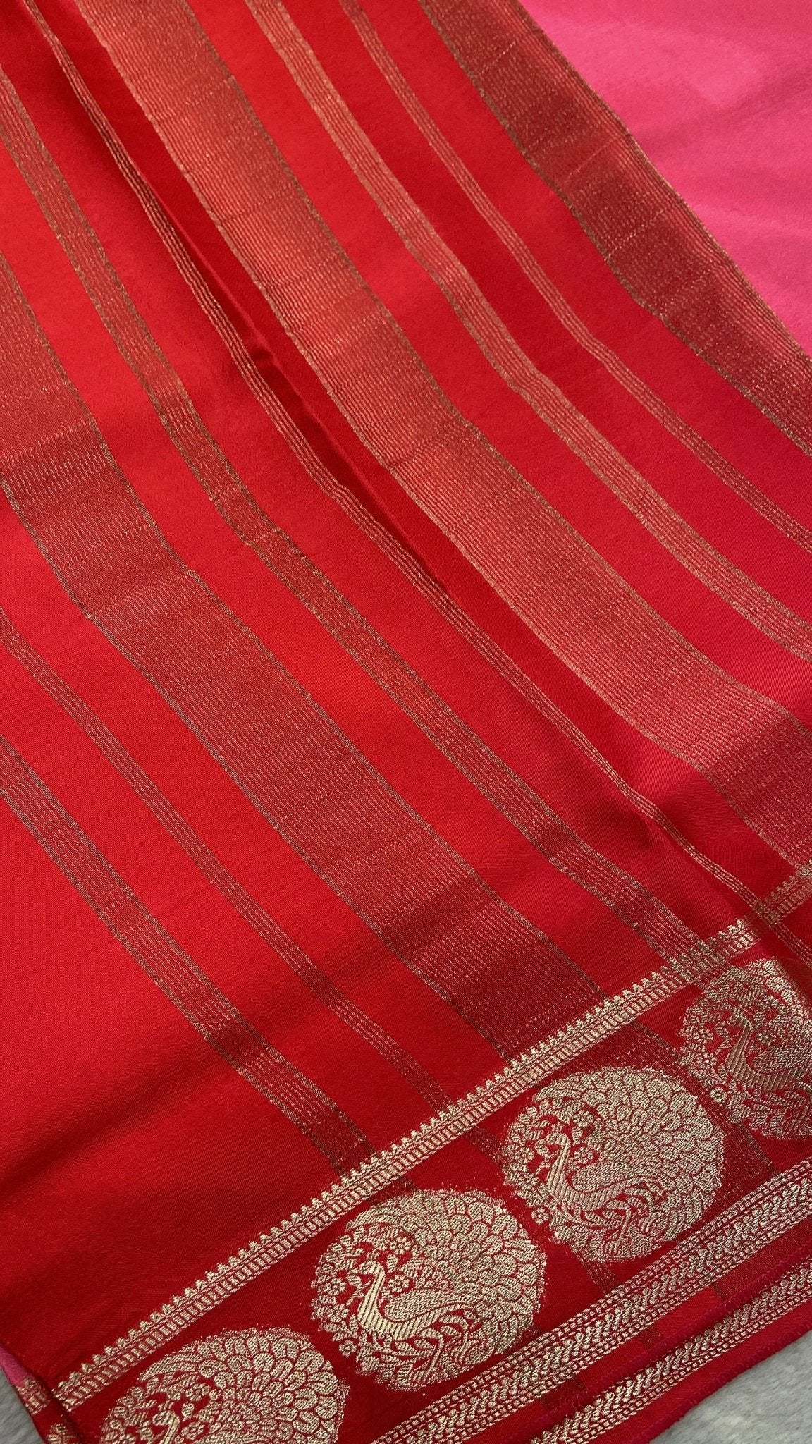 Premium Pure Mix Mysore Crepe Silk Saree - Kanjeevaram Silk Mandir