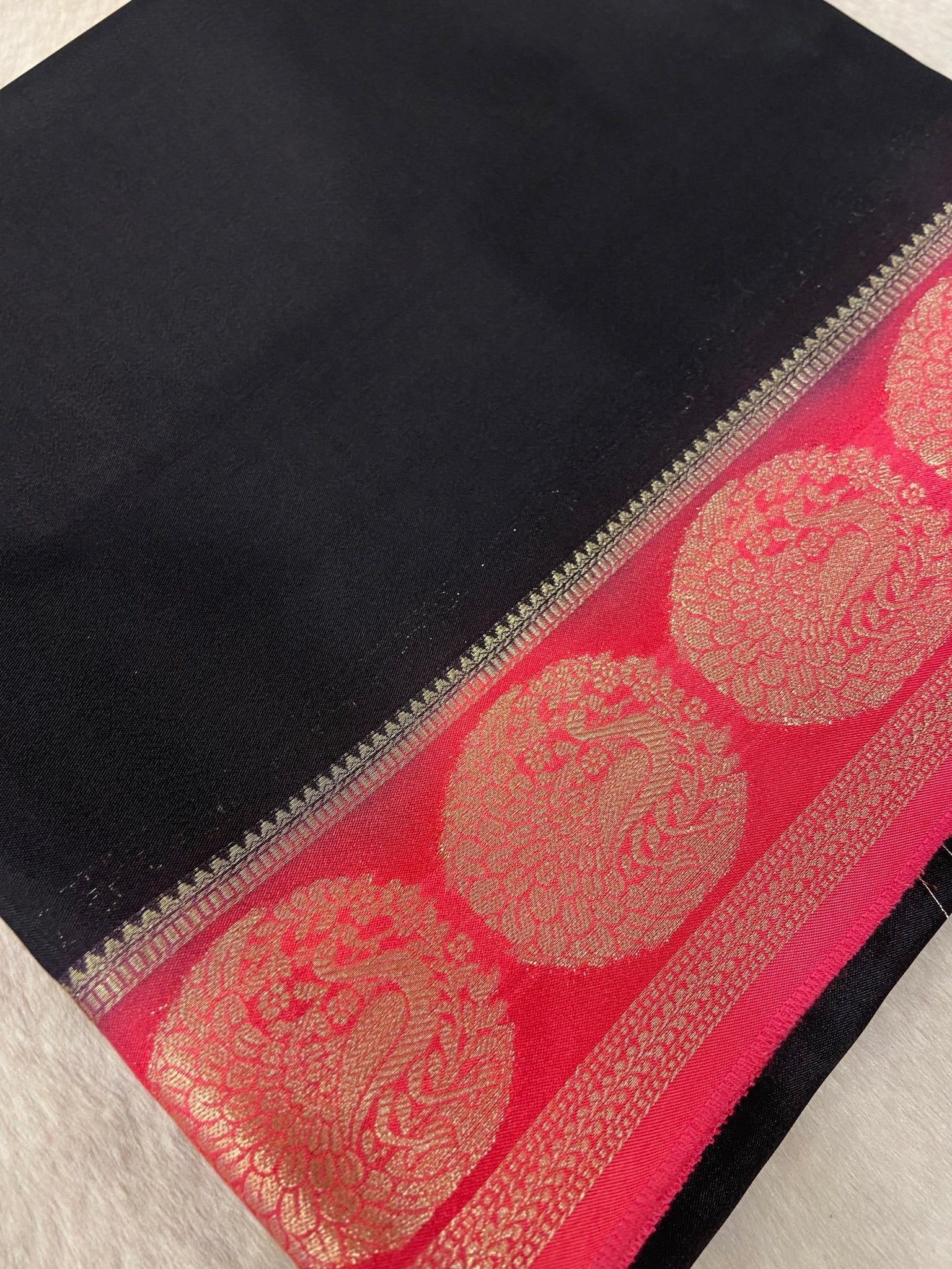 Premium Pure Mix Mysore Crepe Silk Saree - Kanjeevaram Silk Mandir