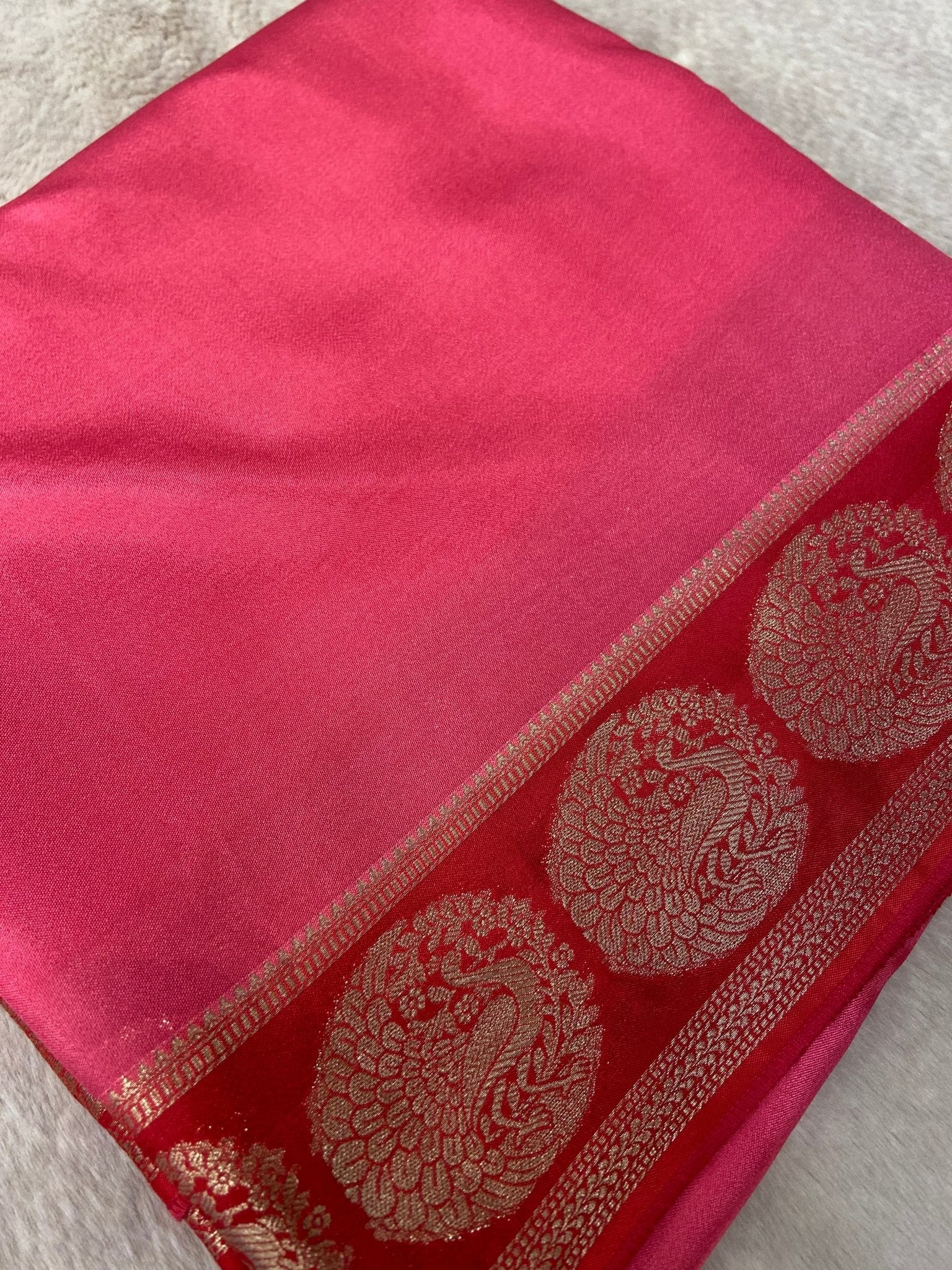 Premium Pure Mix Mysore Crepe Silk Saree - Kanjeevaram Silk Mandir