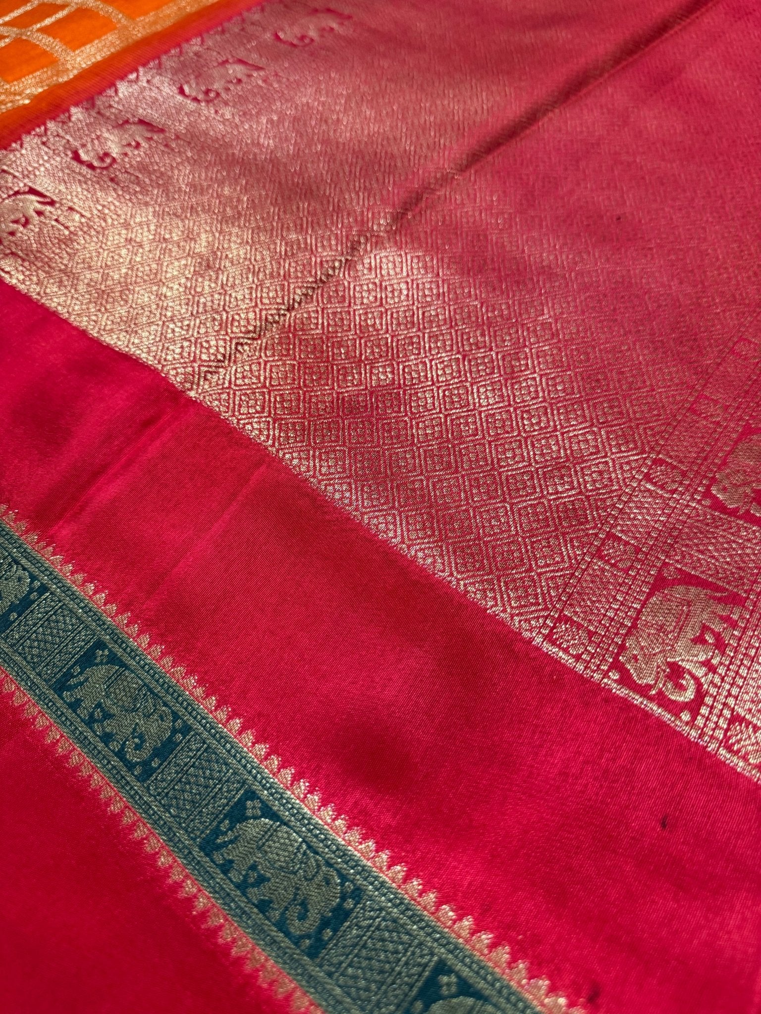 Premium Pure Mix Mysore Crepe Silk Saree (Washable) - Kanjeevaram Silk Mandir