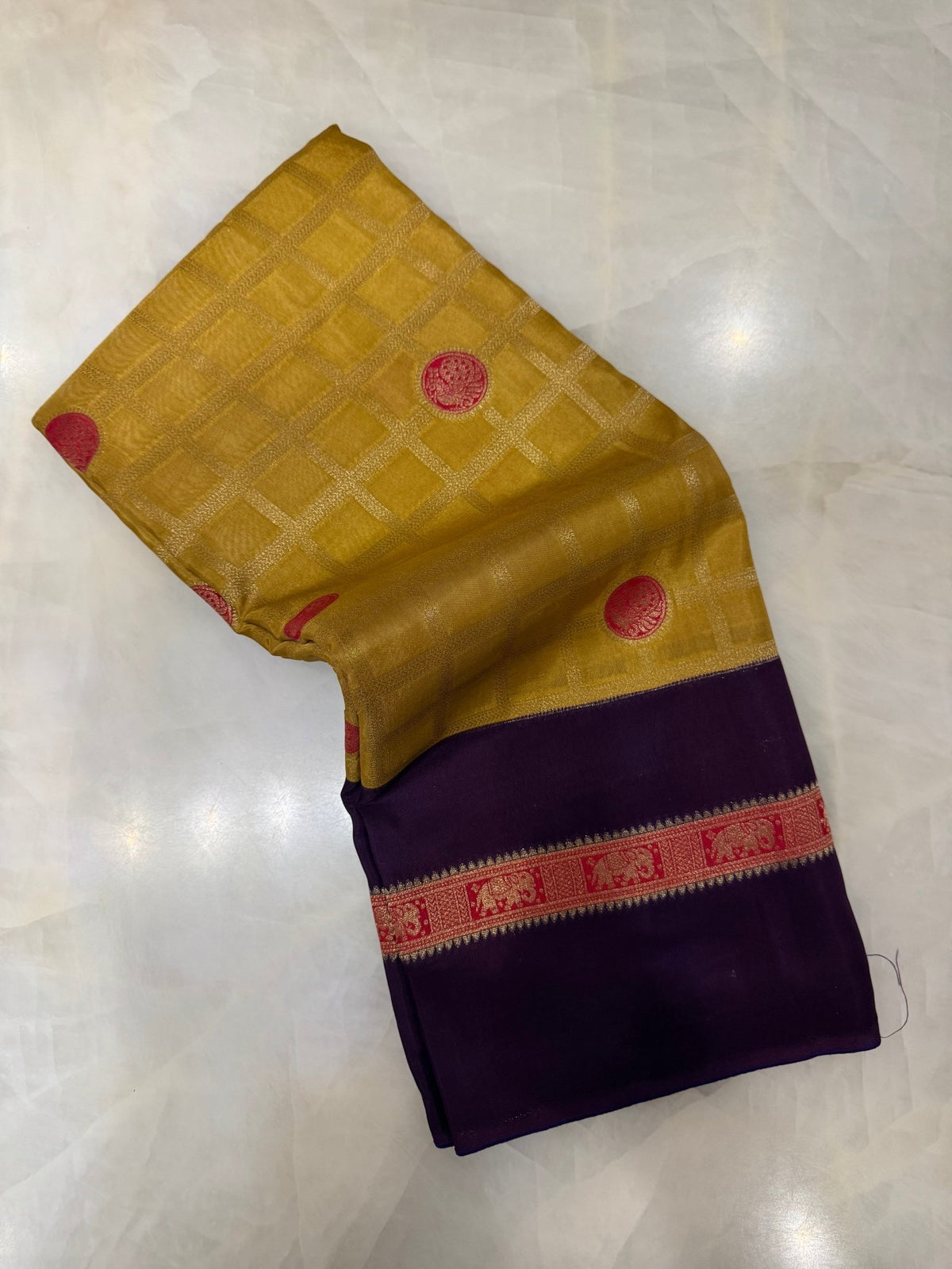 Premium Pure Mix Mysore Crepe Silk Saree (Washable) - Kanjeevaram Silk Mandir