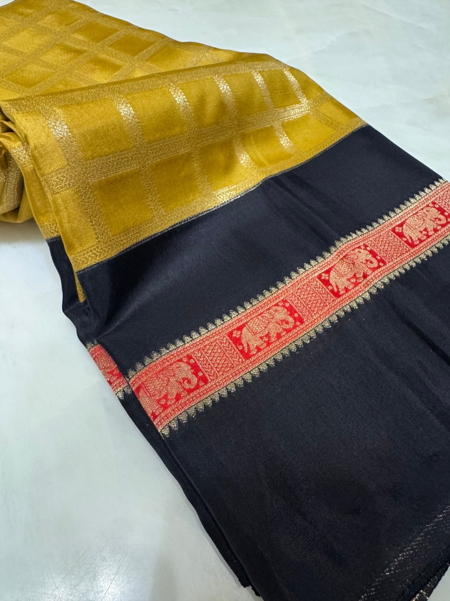 Premium Pure Mix Mysore Crepe Silk Saree (Washable) - Kanjeevaram Silk Mandir