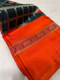 Premium Pure Mix Mysore Crepe Silk Saree (Washable) - Kanjeevaram Silk Mandir