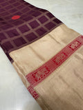 Premium Pure Mix Mysore Crepe Silk Saree (Washable) - Kanjeevaram Silk Mandir