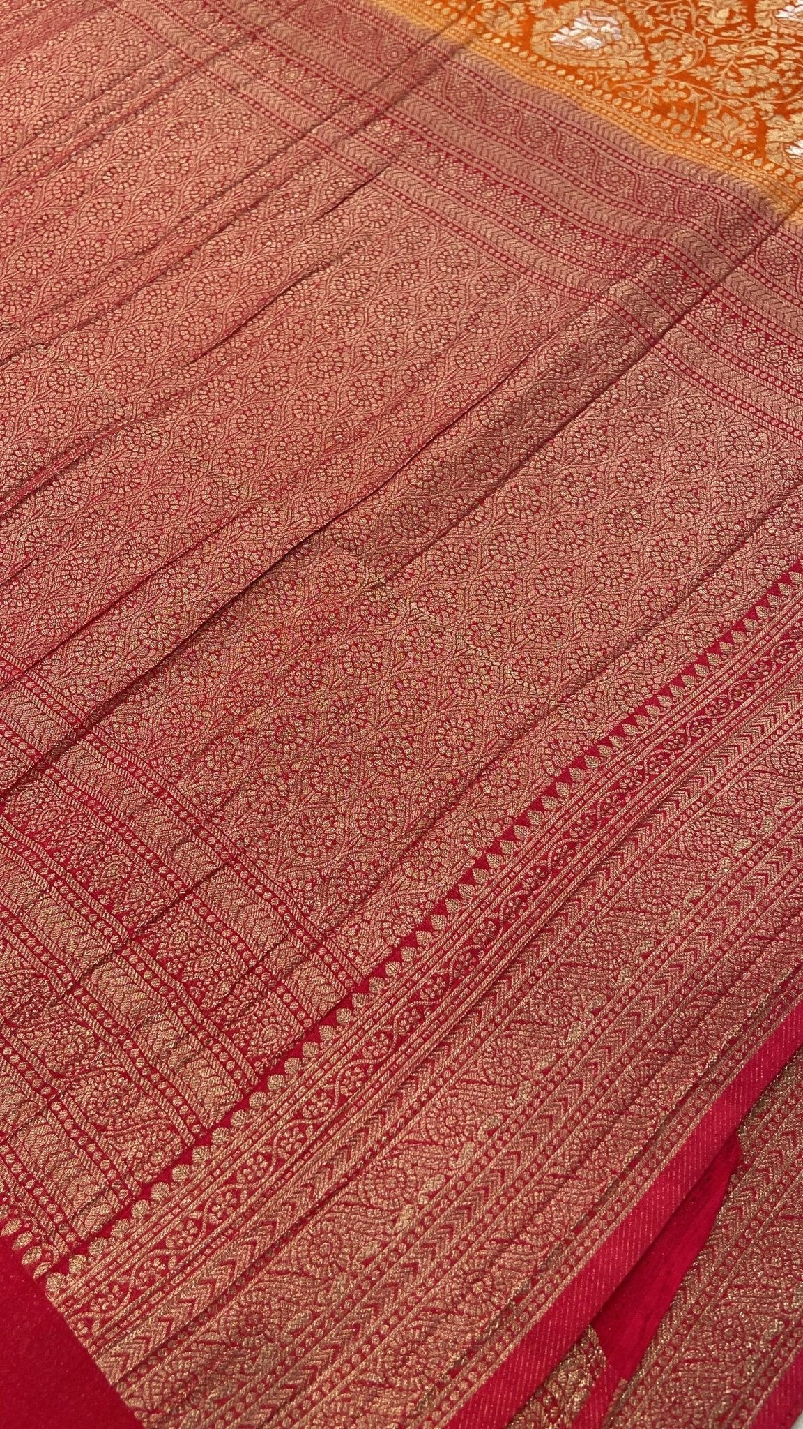 Premium Quality Crush Crepe Georgette - Kanjeevaram Silk Mandir