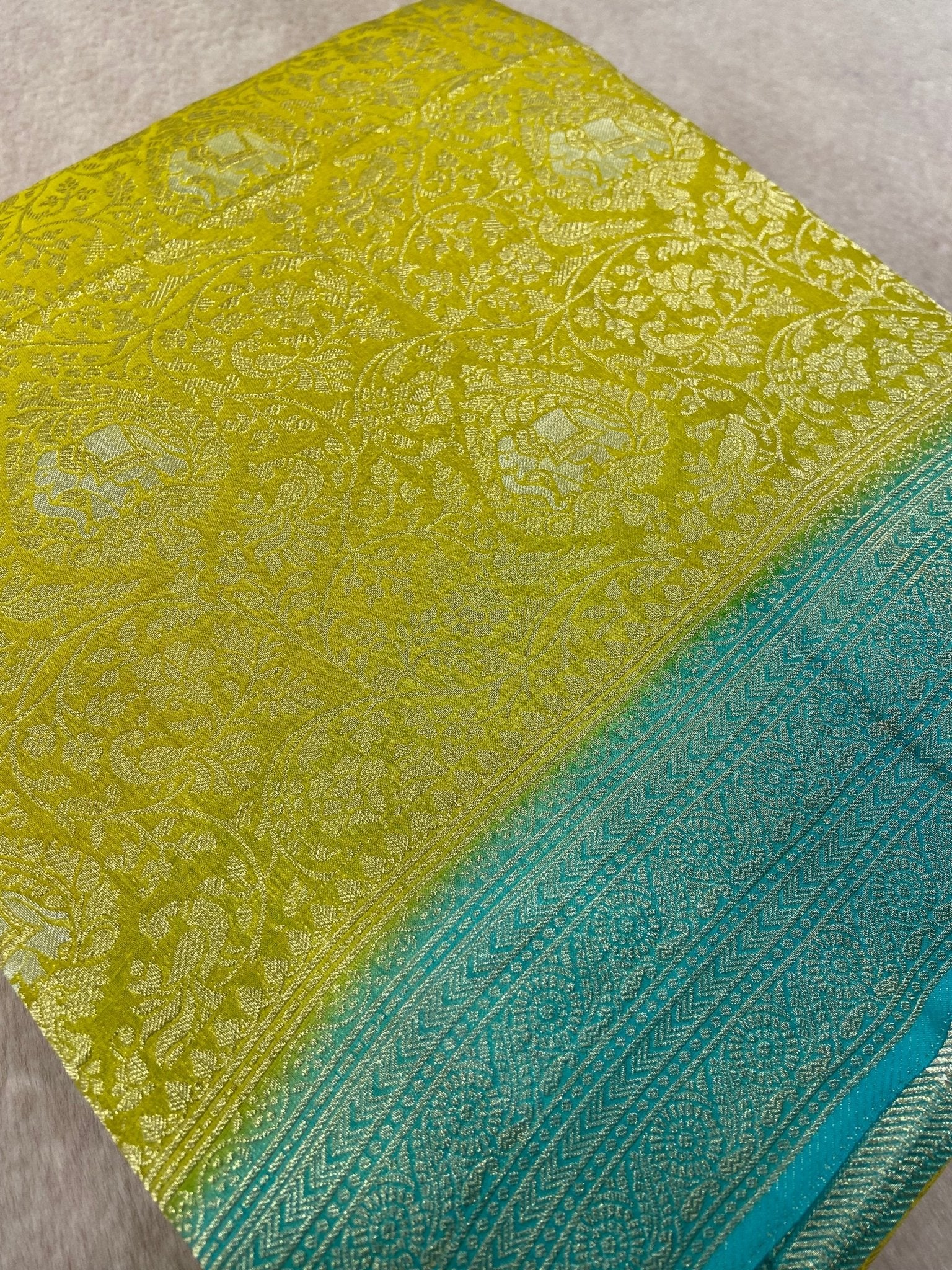 Premium Quality Crush Crepe Georgette - Kanjeevaram Silk Mandir
