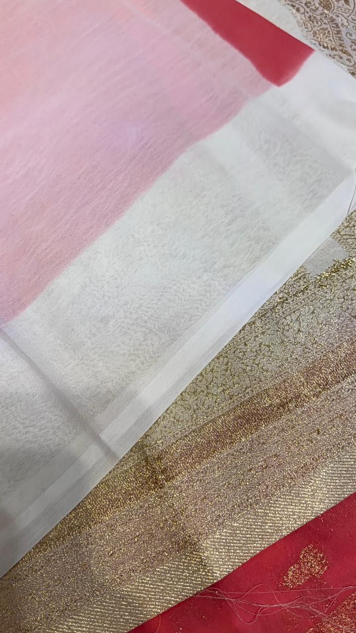 Premium quality wrinkle crepe silk saree - Kanjeevaram Silk Mandir