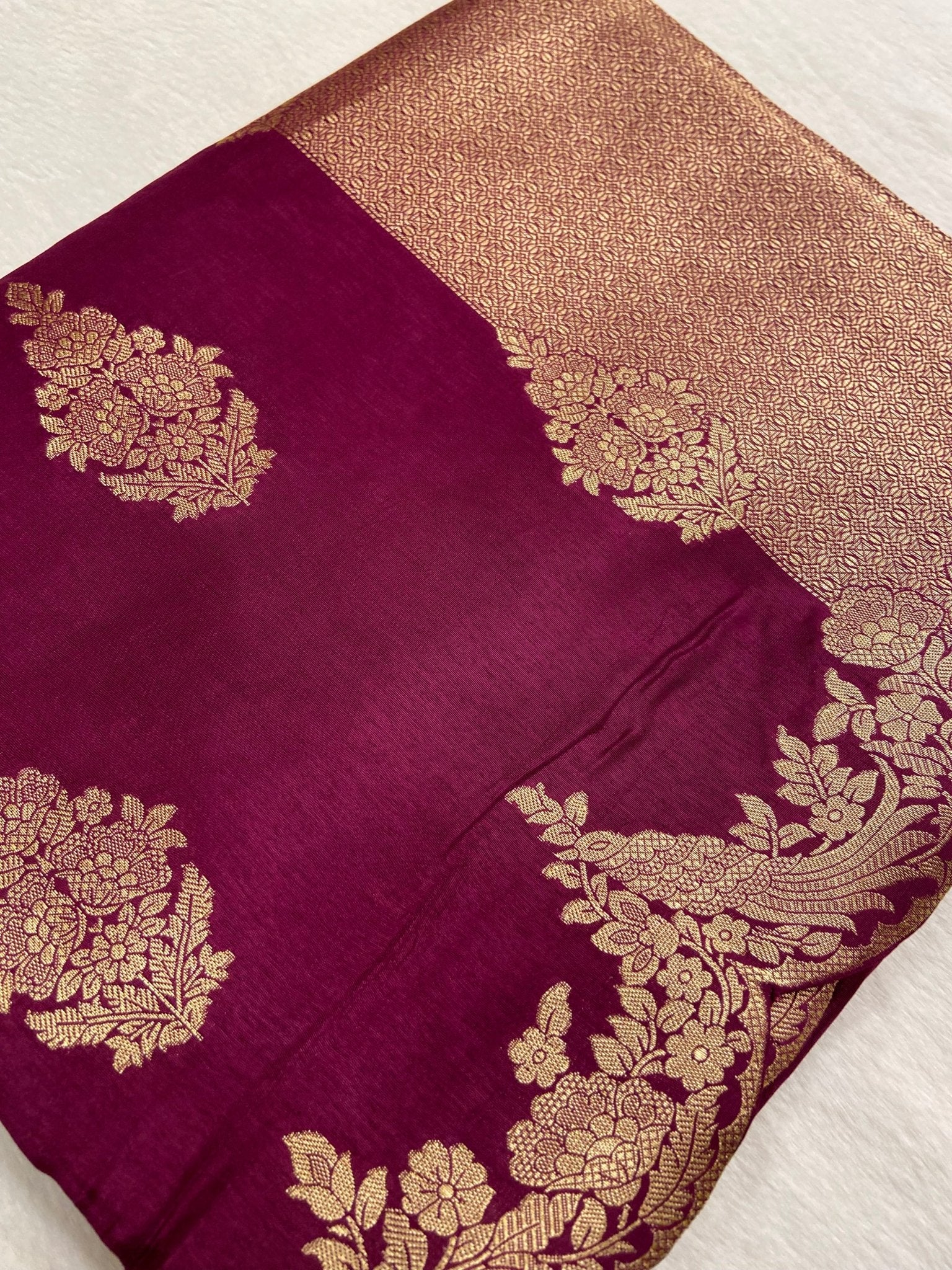 Premium Raw Mango Silk Saree - Kanjeevaram Silk Mandir