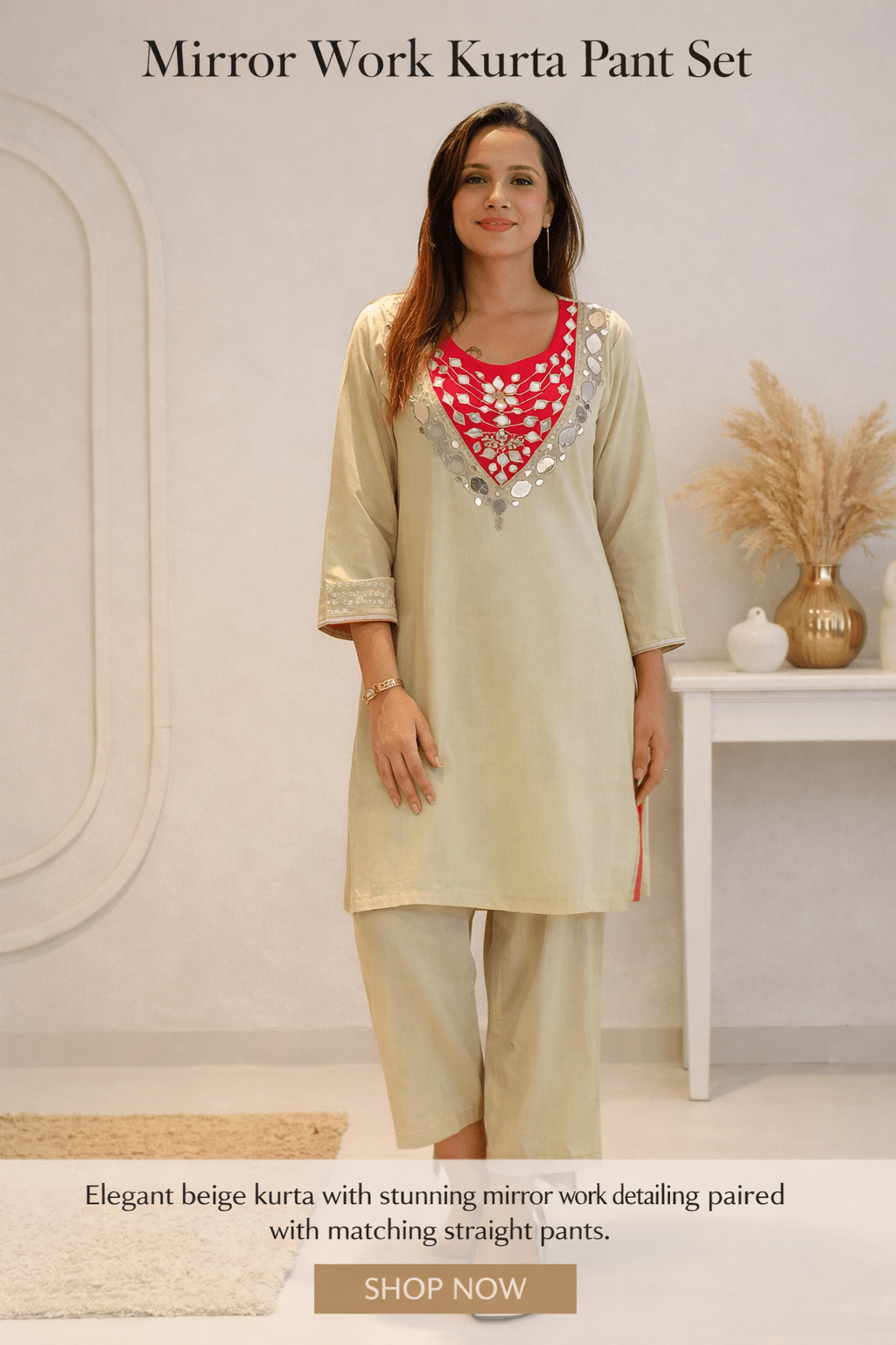 Premium Raw silk Kurtha pant set - Kanjeevaram Silk Mandir