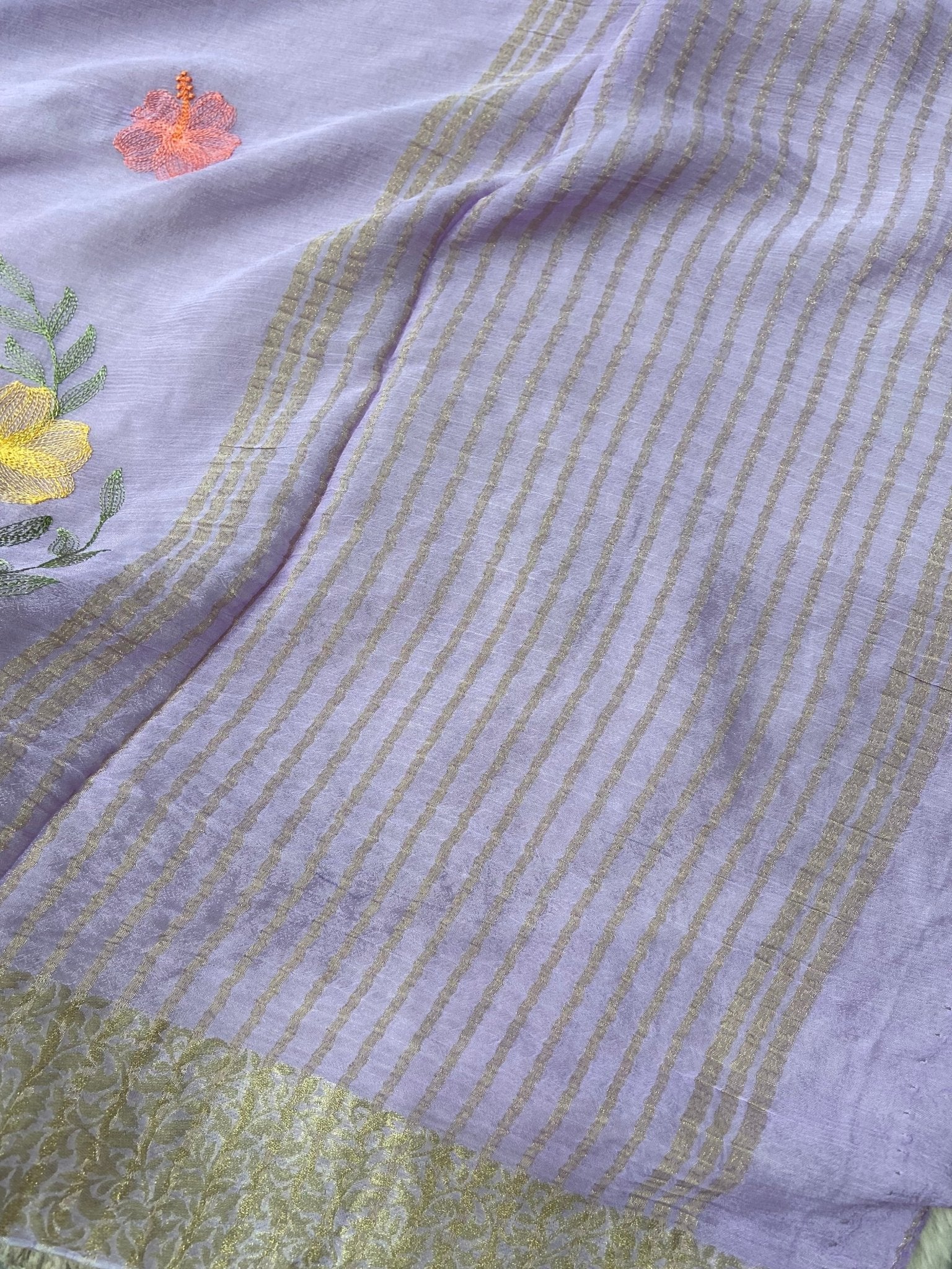 Premium Rinkal Chiffon Saree - Kanjeevaram Silk Mandir