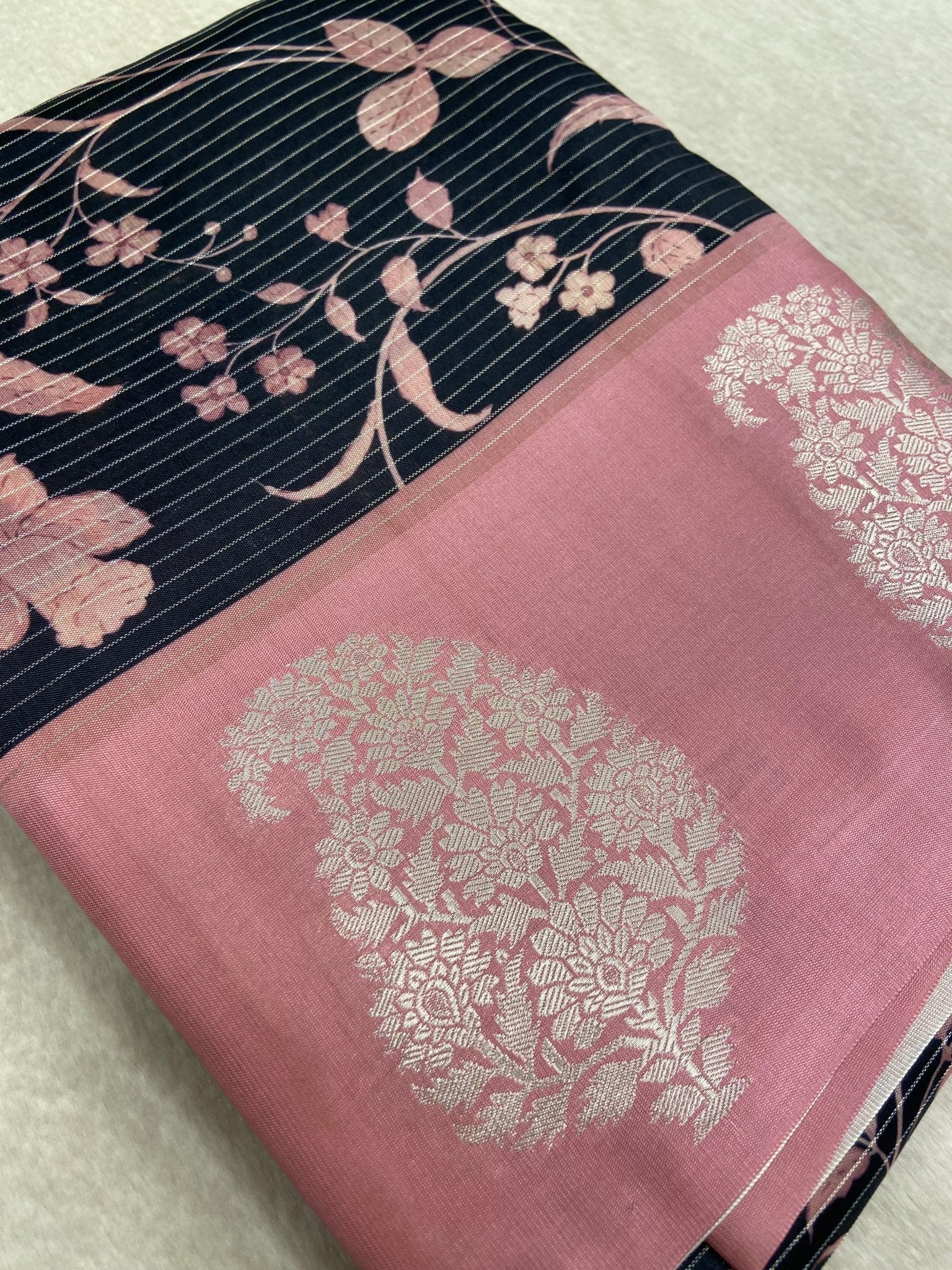 Premium Semi Chanderi Saree 🩷 - Kanjeevaram Silk Mandir