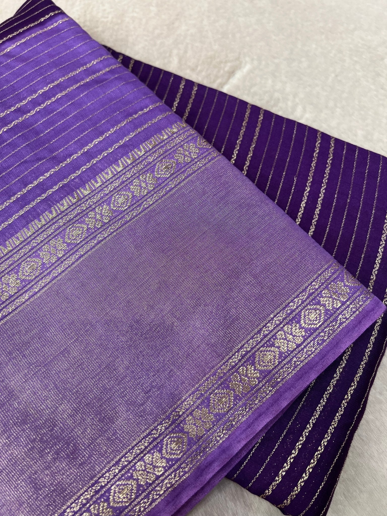 Premium Semi Chanderi Saree - Kanjeevaram Silk Mandir