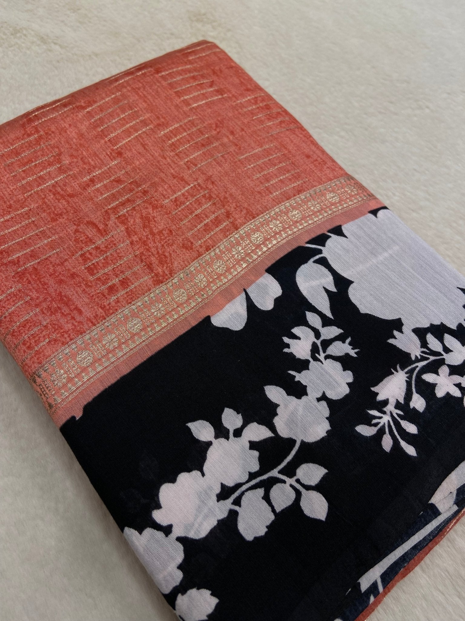 Premium Semi Chanderi Saree - Kanjeevaram Silk Mandir