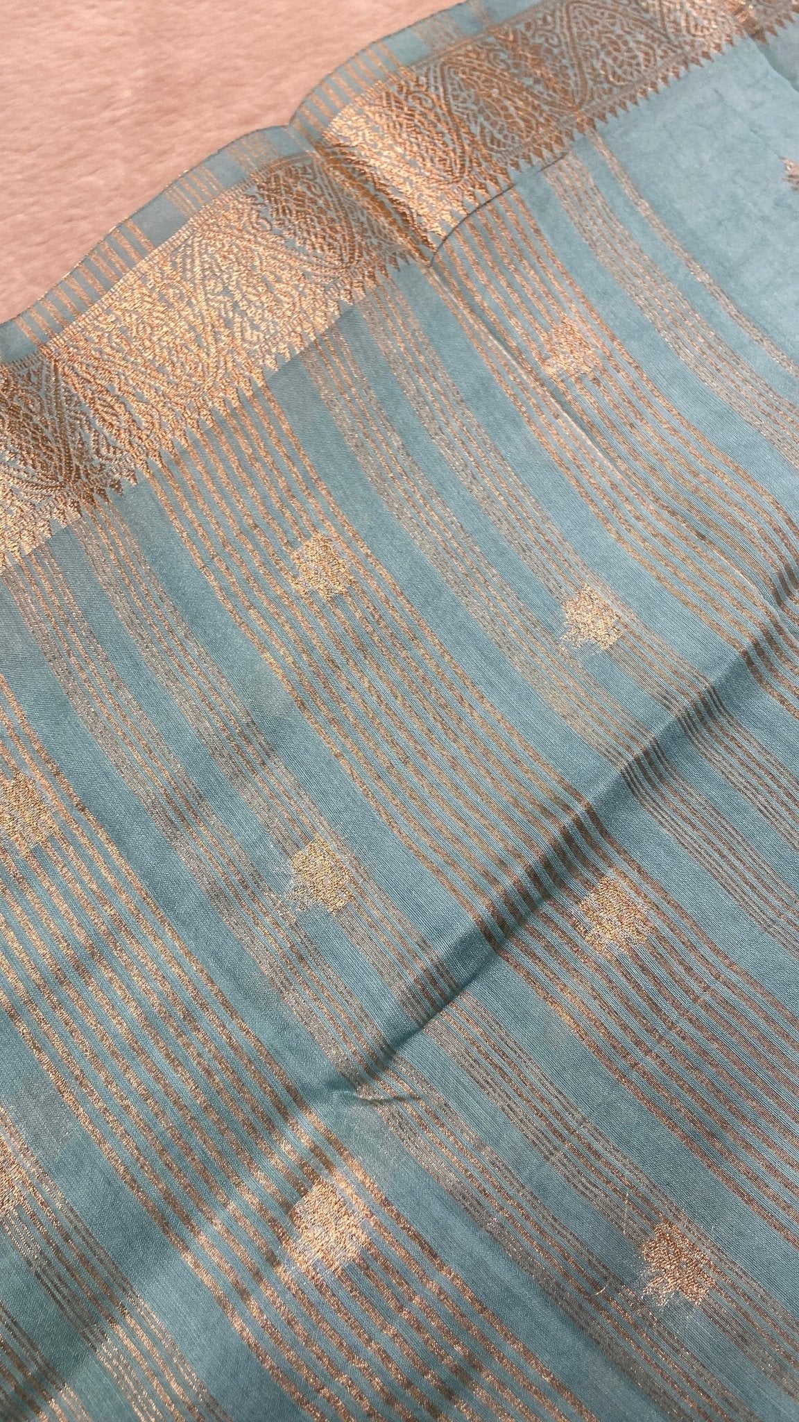 Premium Semi Chanderi Saree - Kanjeevaram Silk Mandir