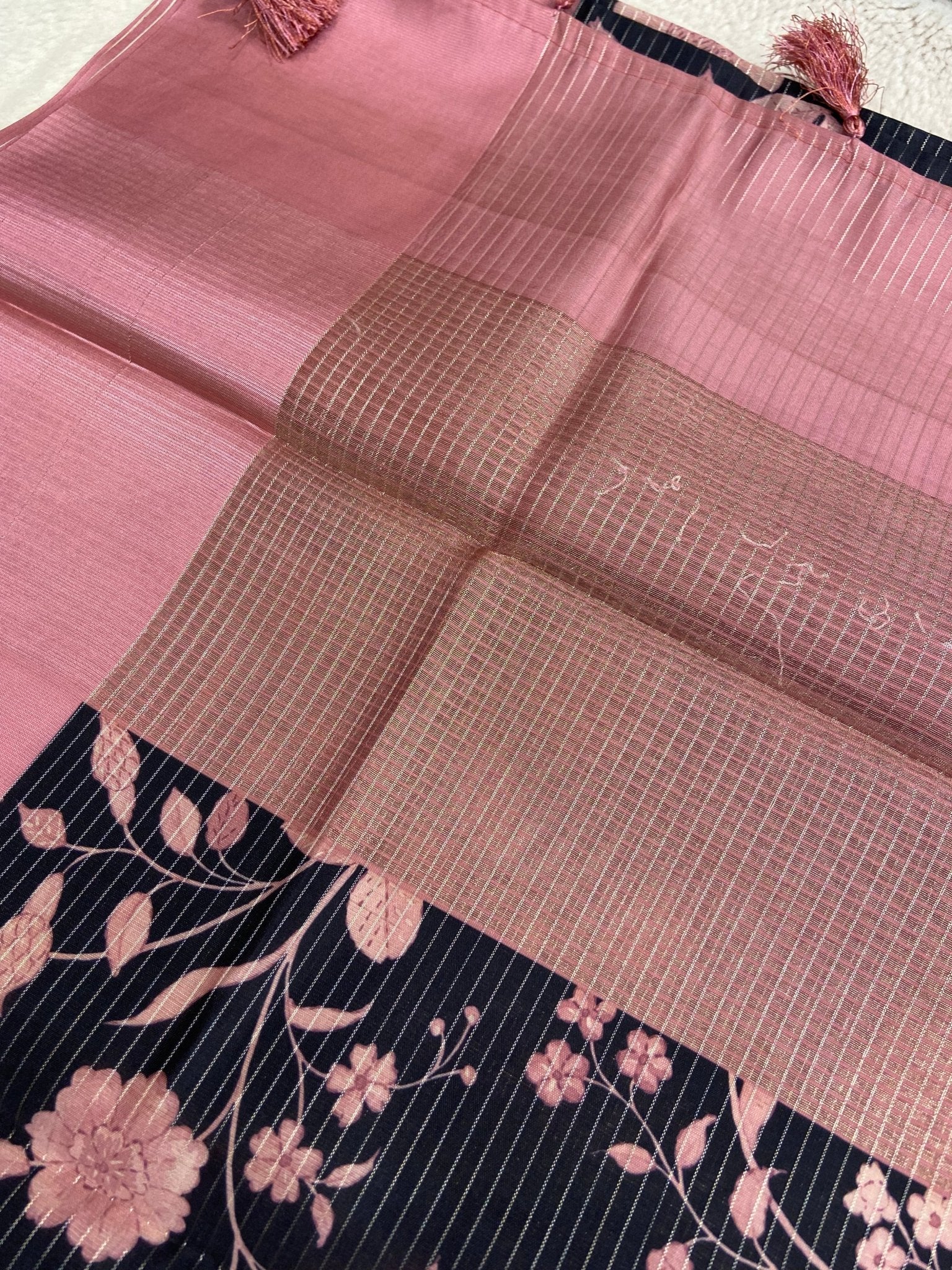Premium Semi Chanderi Saree 🩷 - Kanjeevaram Silk Mandir