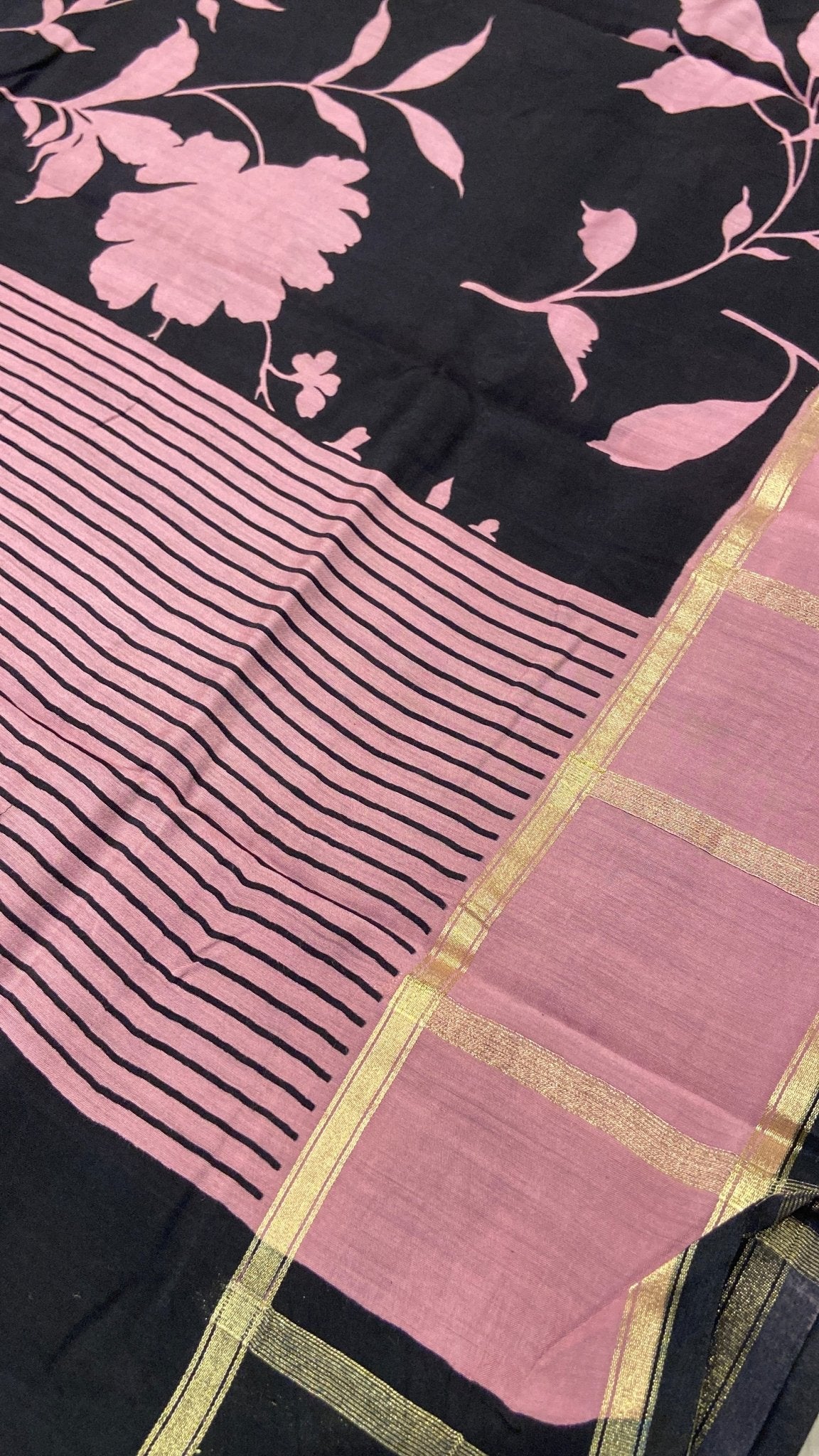 Premium Semi Chanderi Saree - Kanjeevaram Silk Mandir
