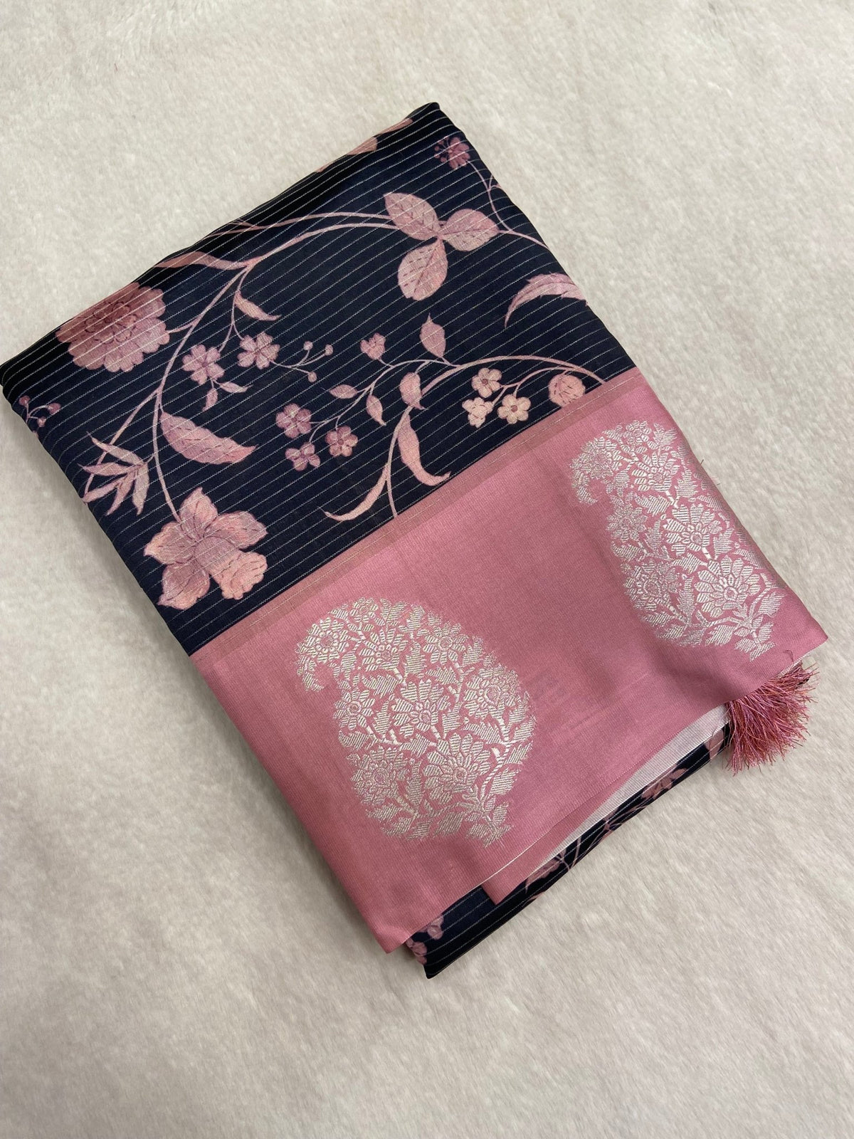 Premium Semi Chanderi Saree 🩷 - Kanjeevaram Silk Mandir