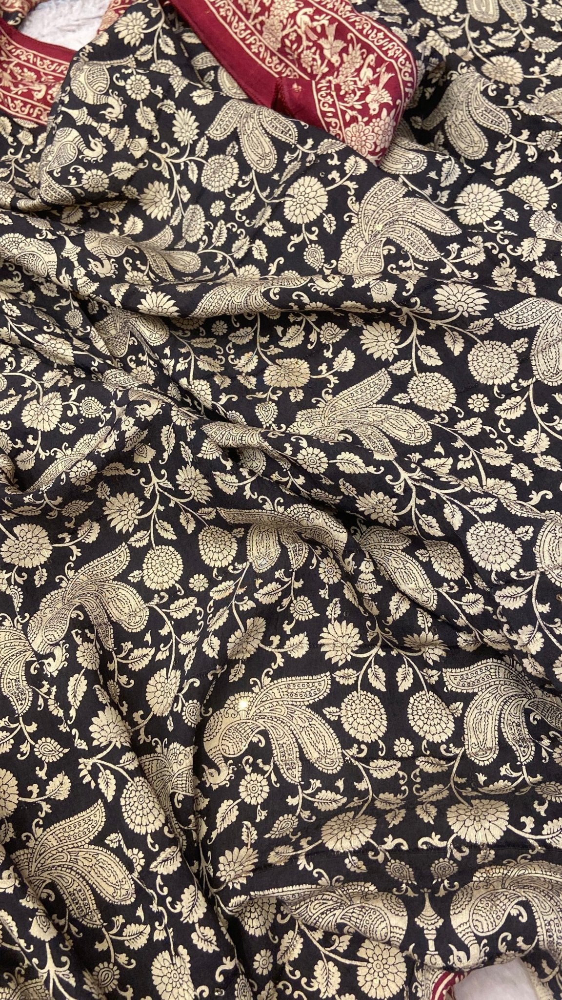 Premium Semi Chanderi Saree - Kanjeevaram Silk Mandir