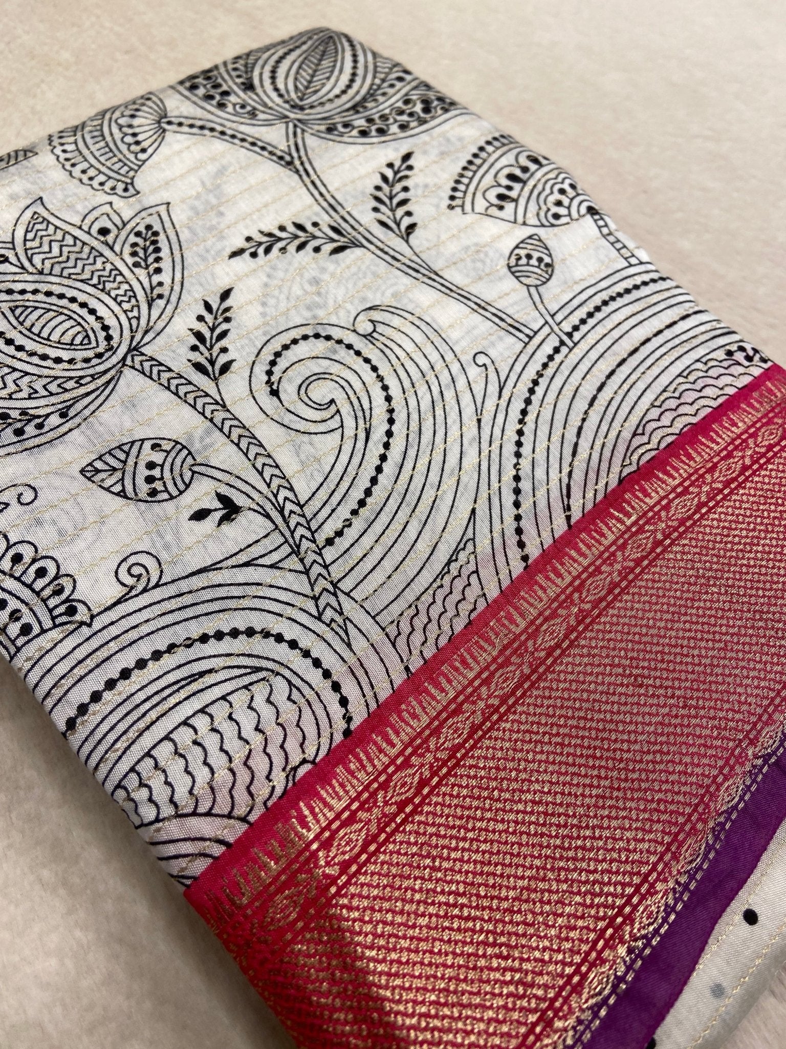 Premium Semi Chanderi Saree🩷 - Kanjeevaram Silk Mandir
