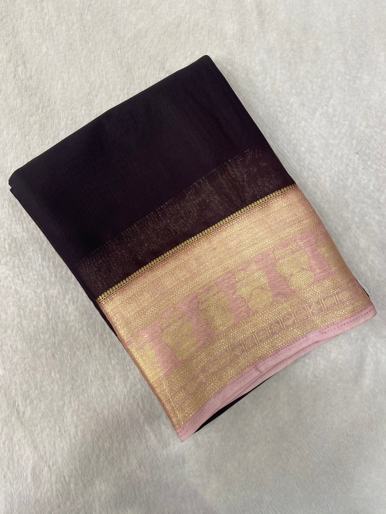 Premium Semi Crepe Mysore Silk Saree - Kanjeevaram Silk Mandir