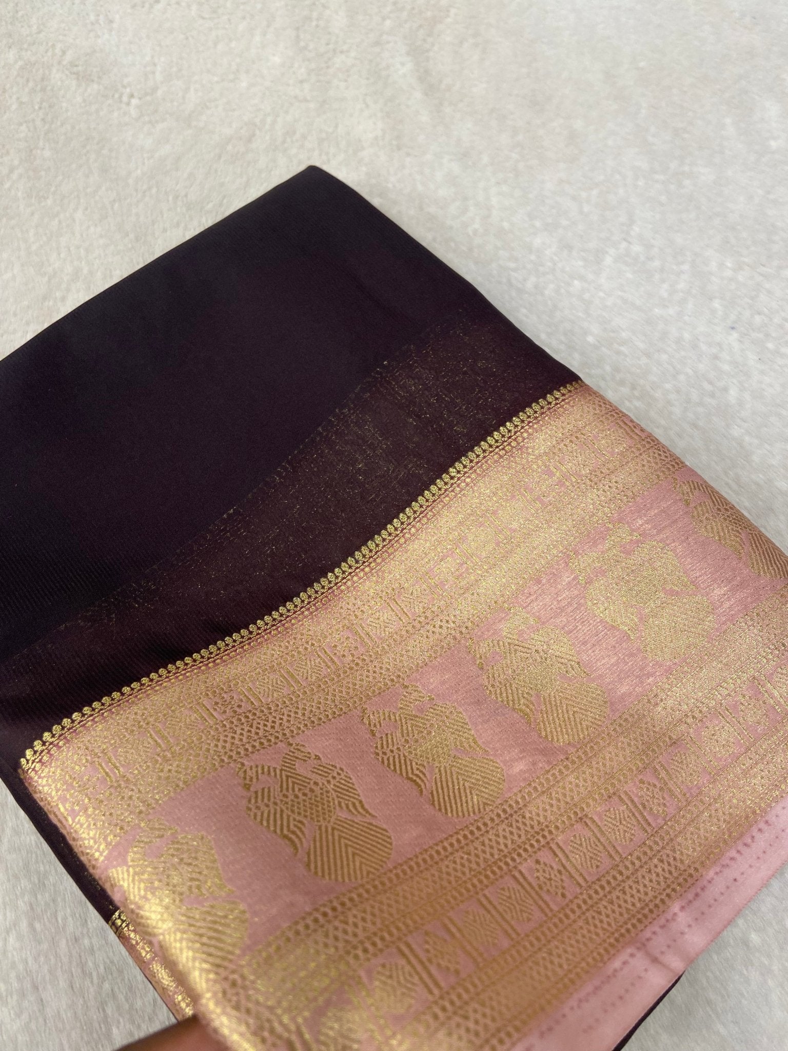 Premium Semi Crepe Mysore Silk Saree - Kanjeevaram Silk Mandir