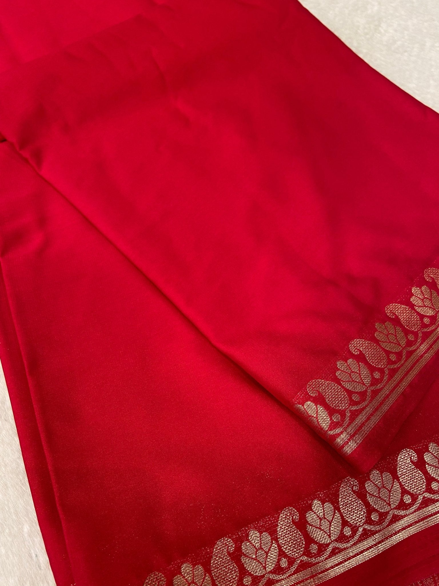 Premium semi crepe mysore silk saree with double blouse design - Kanjeevaram Silk Mandir