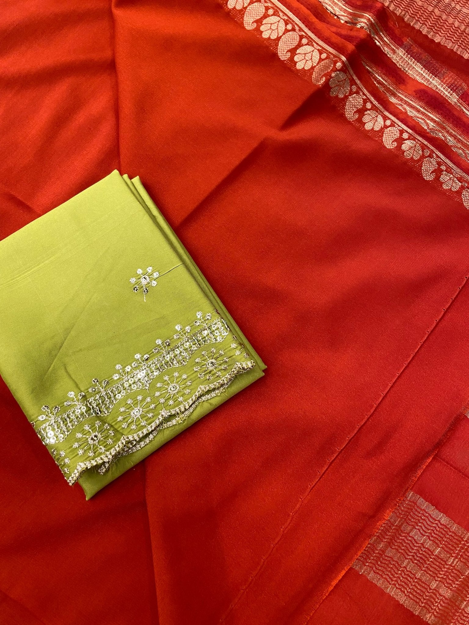 Premium semi crepe mysore silk saree with double blouse design🔥 - Kanjeevaram Silk Mandir
