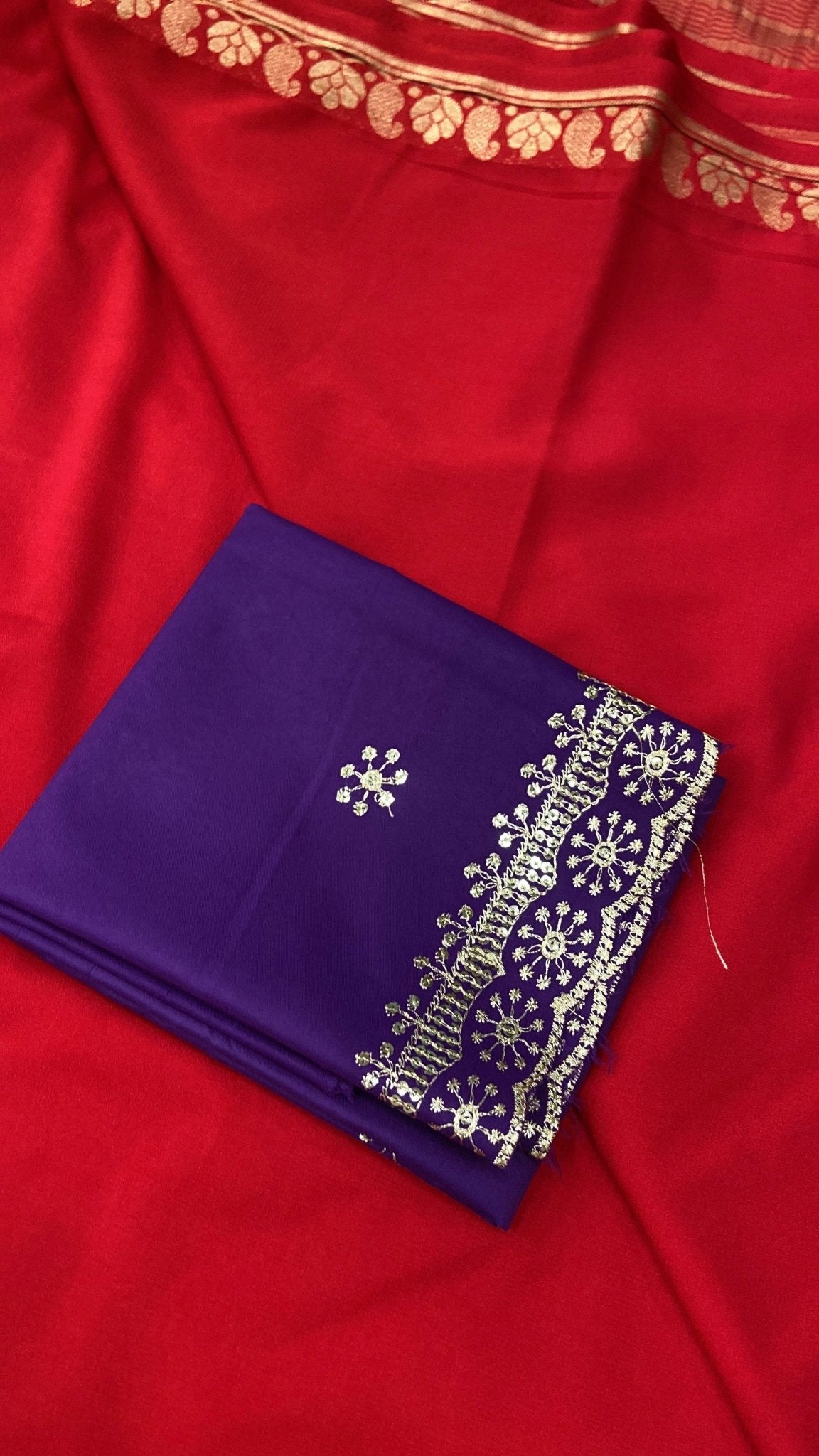 Premium semi crepe mysore silk saree with double blouse design - Kanjeevaram Silk Mandir