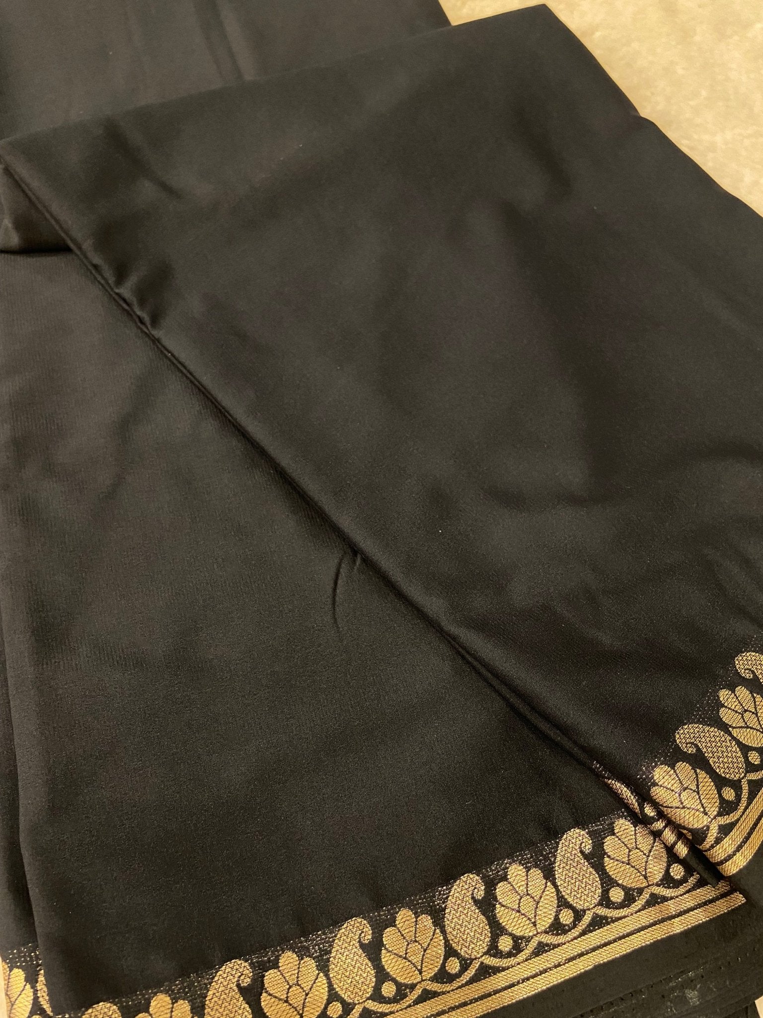 Premium semi crepe mysore silk saree with double blouse design - Kanjeevaram Silk Mandir