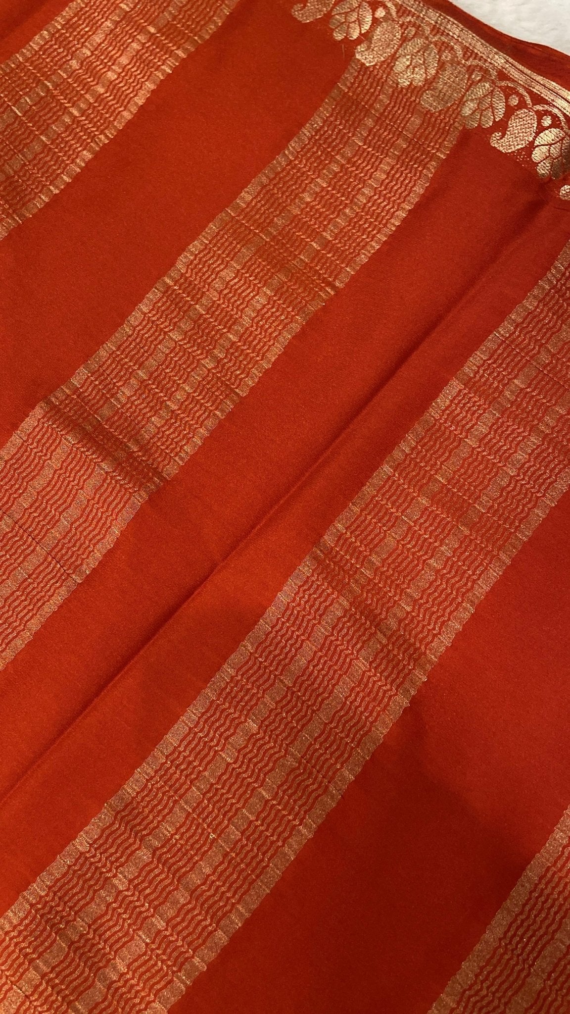 Premium semi crepe mysore silk saree with double blouse design🔥 - Kanjeevaram Silk Mandir