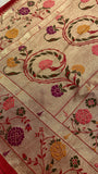 Premium Semi Crepe Silk Saree with Paithani Border🌼 - Kanjeevaram Silk Mandir