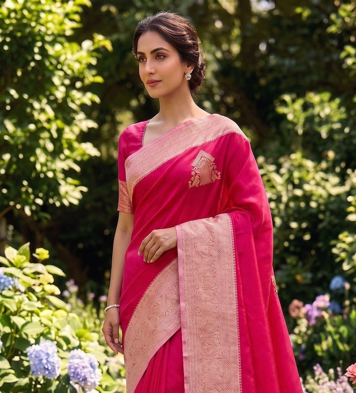 Premium Semi Kanchipuram Silk Saree - Kanjeevaram Silk Mandir