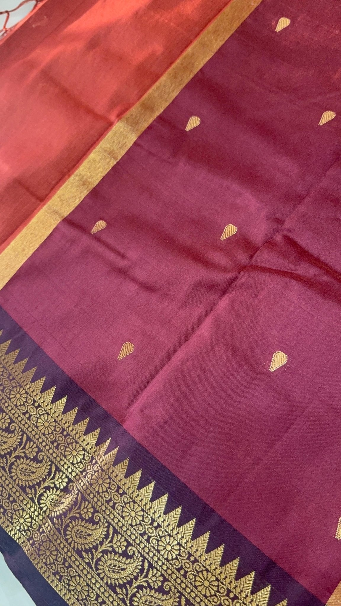 Premium semi Kanchipuram silk saree - Kanjeevaram Silk Mandir