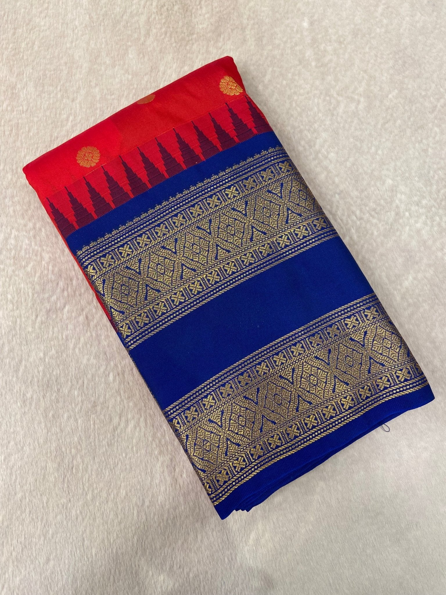 Premium Semi Kanchipuram Silk Saree - Kanjeevaram Silk Mandir
