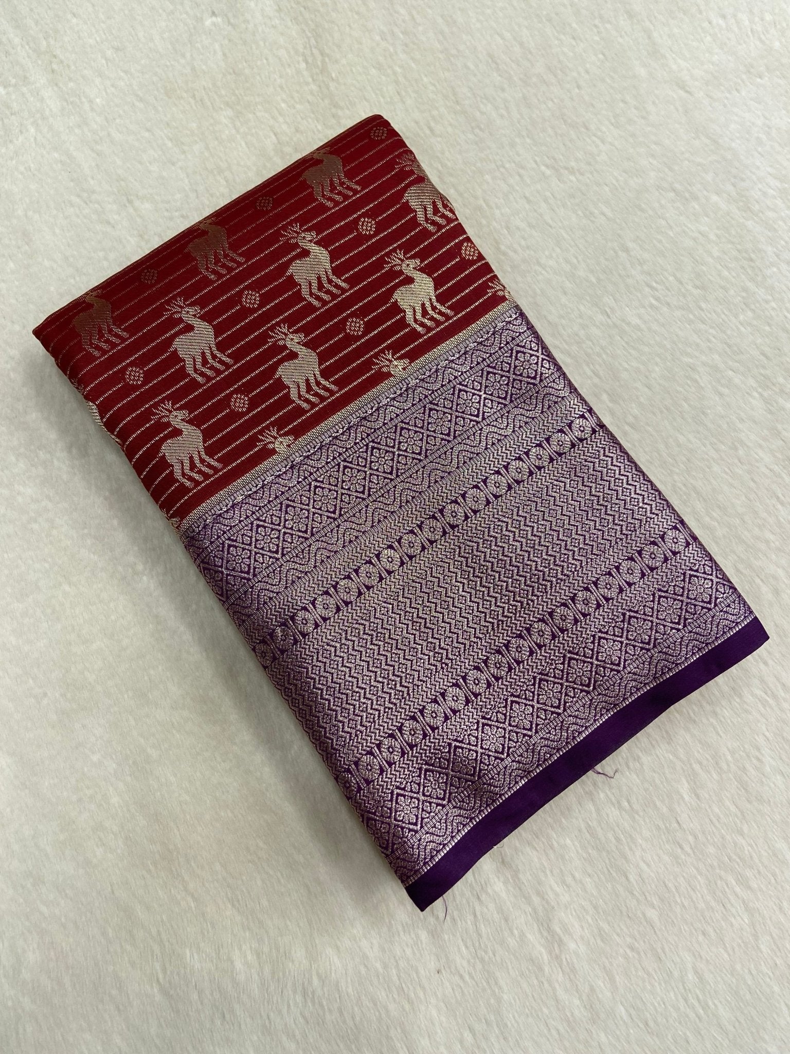 Premium Semi Kanchipuram Silk Saree - Kanjeevaram Silk Mandir
