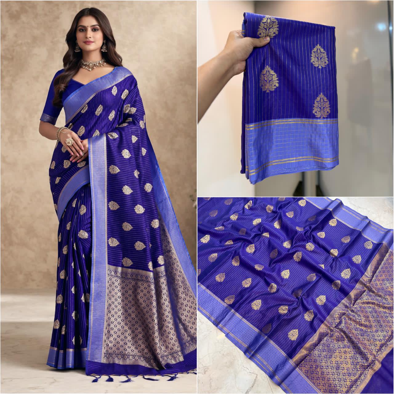 Premium Semi Kanchipuram Silk Saree - Kanjeevaram Silk Mandir